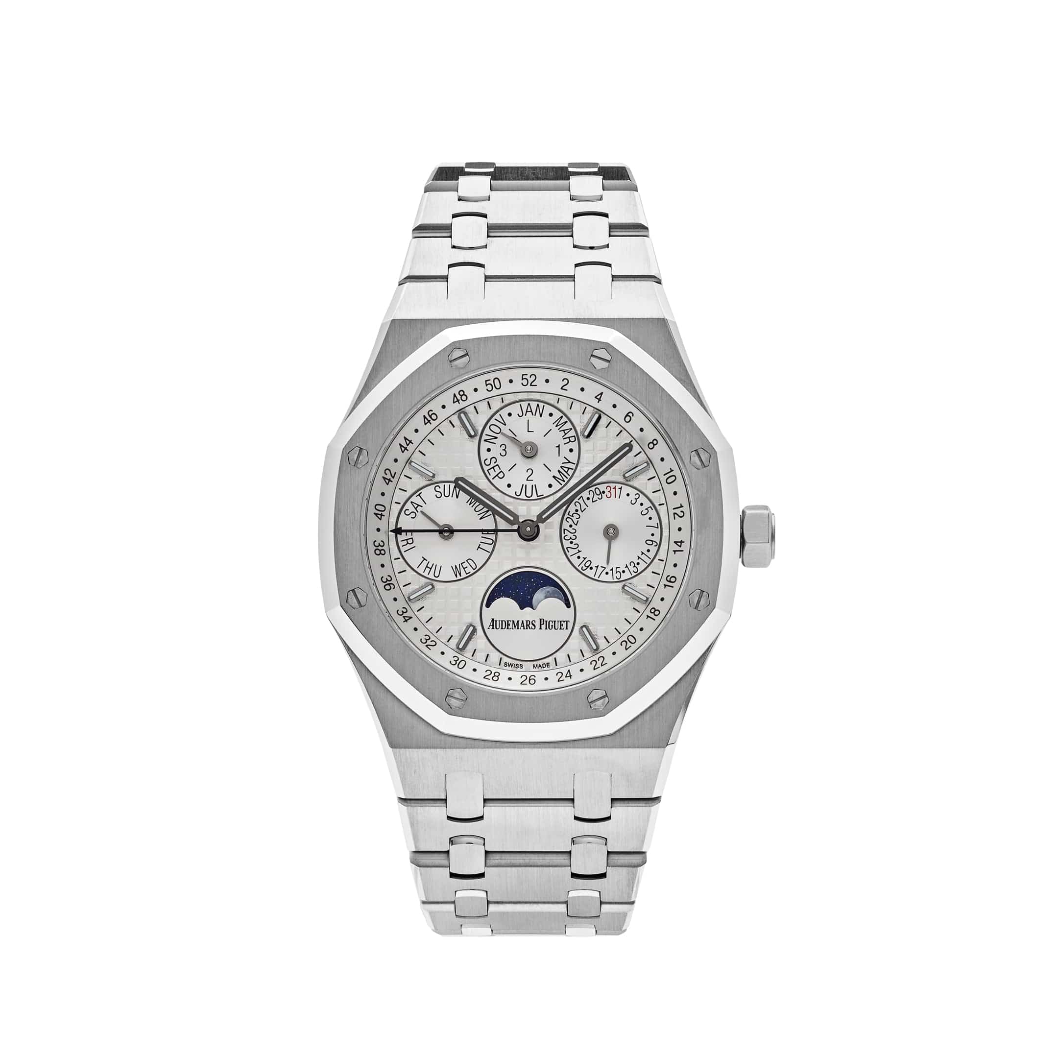 Audemars Piguet Royal Oak Perpetual Calendar 26574ST.OO.1220ST.01 Steel White Dial - Premium Luxury Product