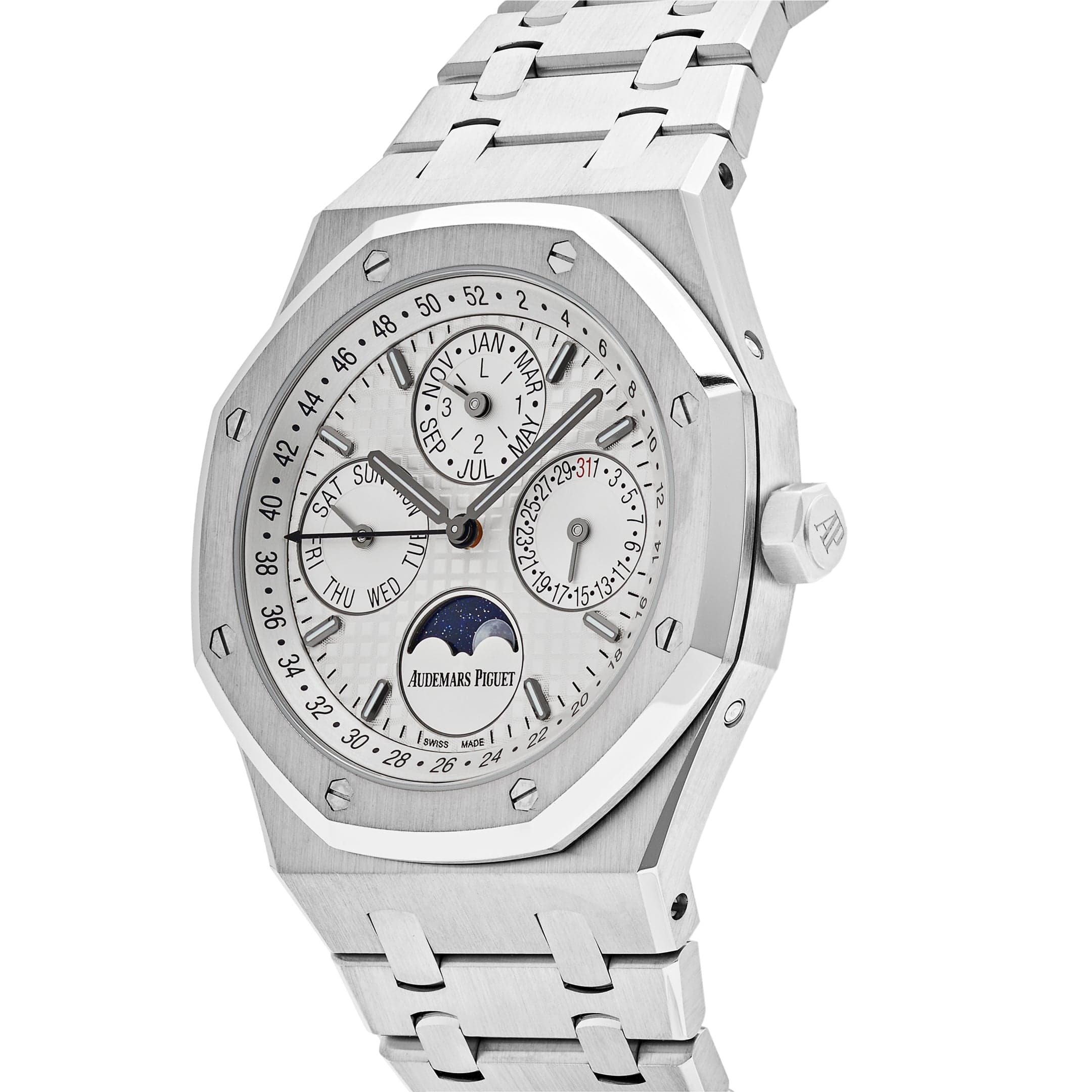 Audemars Piguet Royal Oak Perpetual Calendar 26574ST.OO.1220ST.01 Steel White Dial - Premium Luxury Product