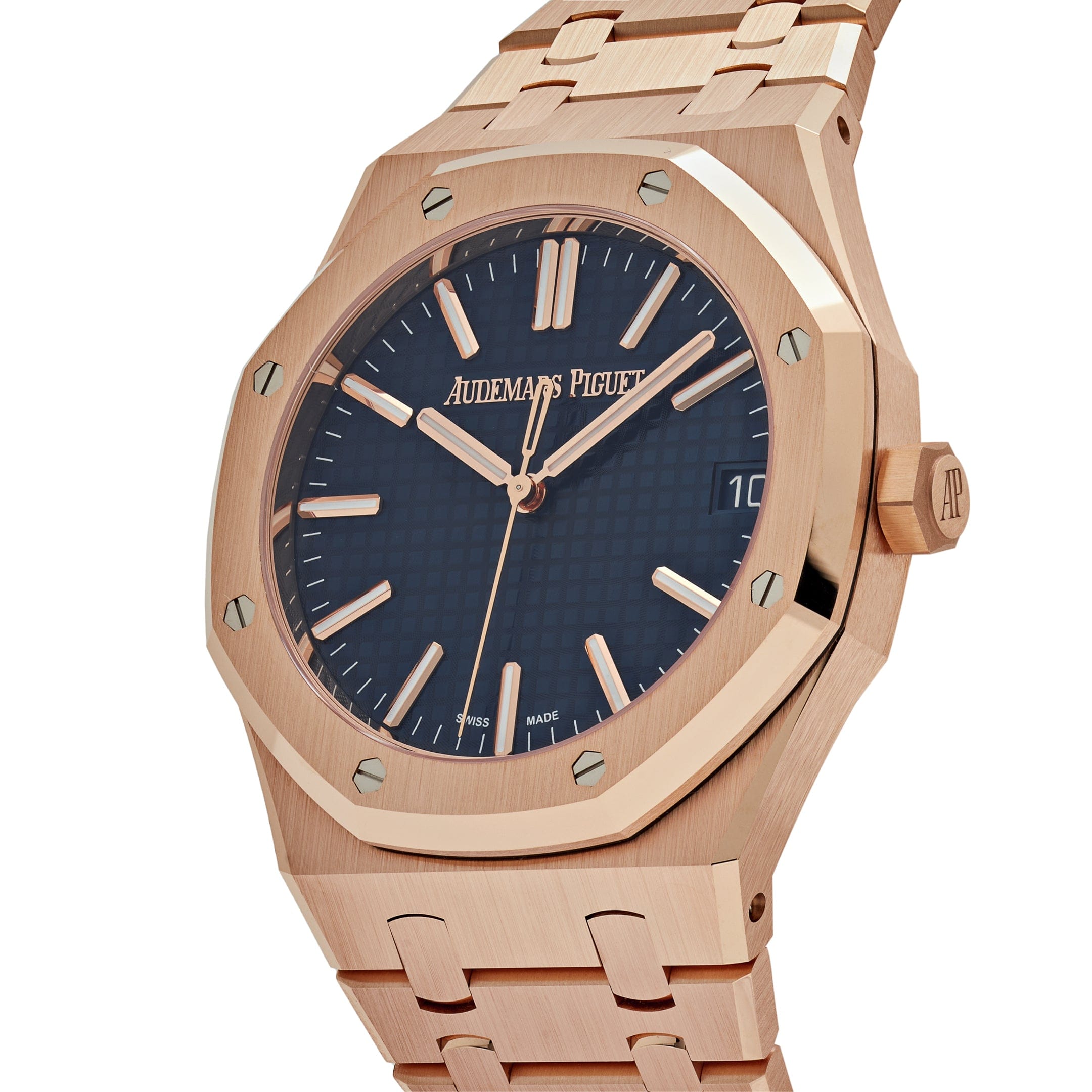 Audemars Piguet Royal Oak Selfwinding 15510OR.OO.1320OR.03 Rose Gold Blue Dial (2024) - Premium Luxury Product
