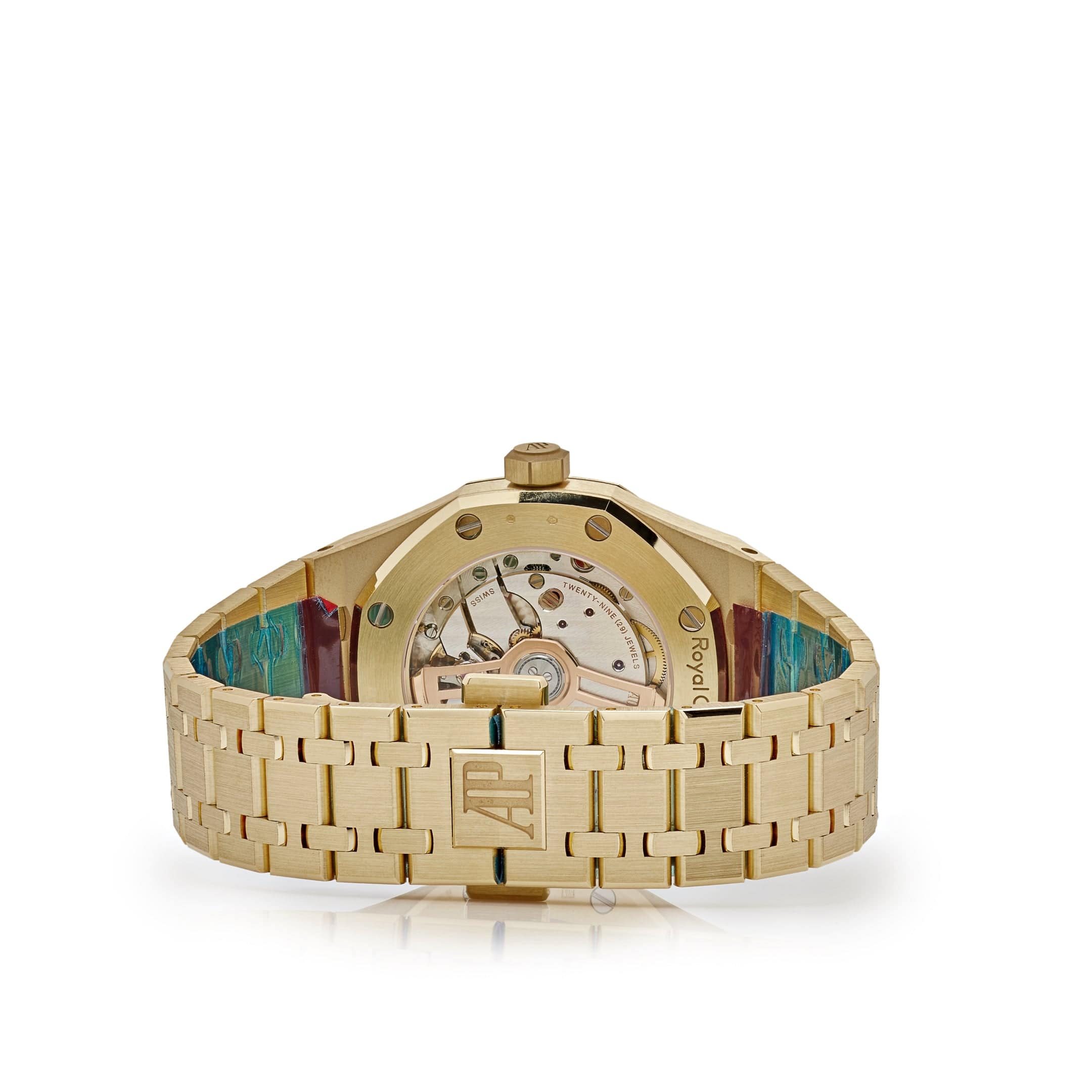 Audemars Piguet Royal Oak Selfwinding 15550BA.OO.1356BA.01 Yellow Gold Blue Turquoise Dial - Premium Luxury Product