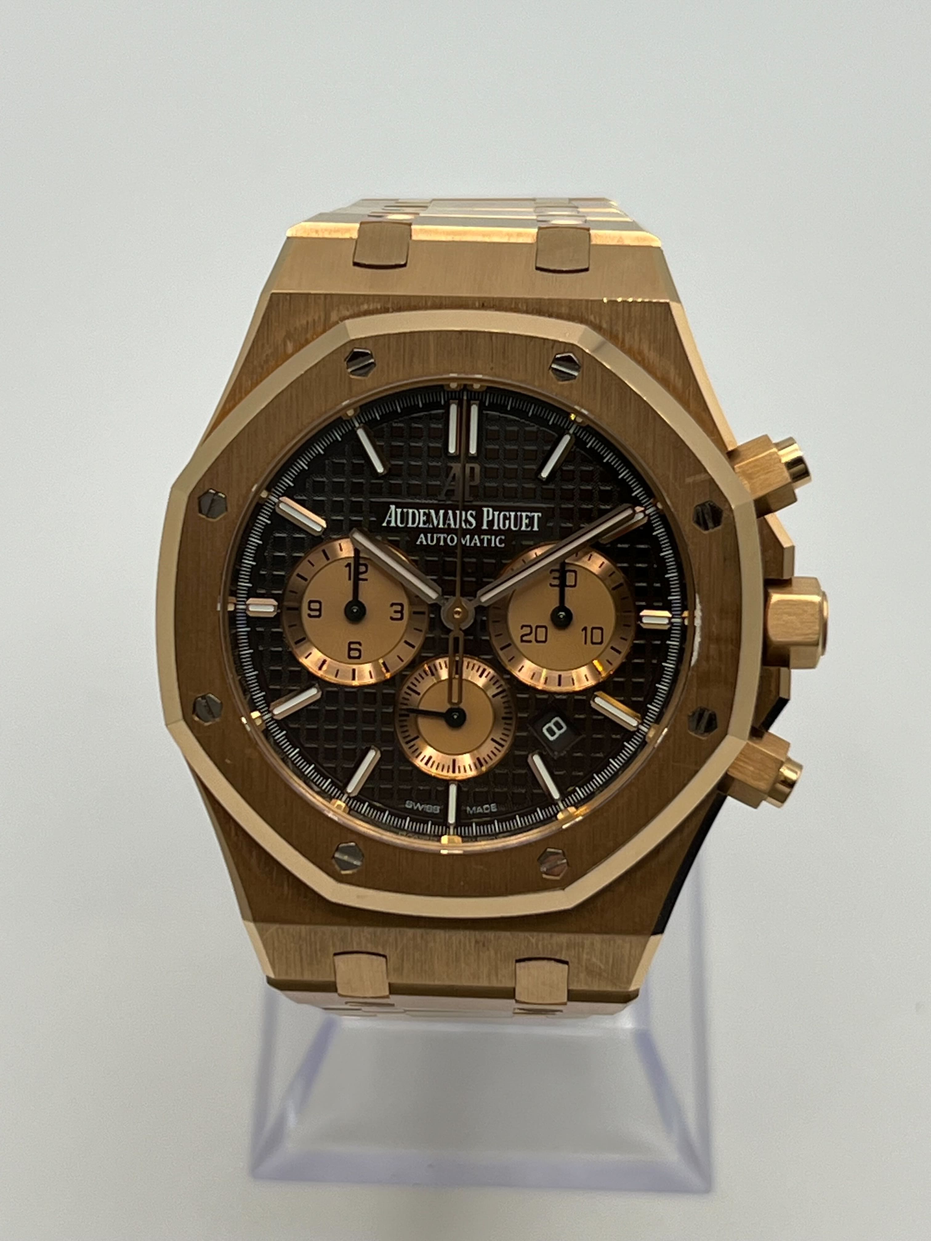 Audemars Piguet Royal Oak Selfwinding Chronograph 26331OR.OO.1220OR.02 Rose Gold Brown Dial - Premium Luxury Product
