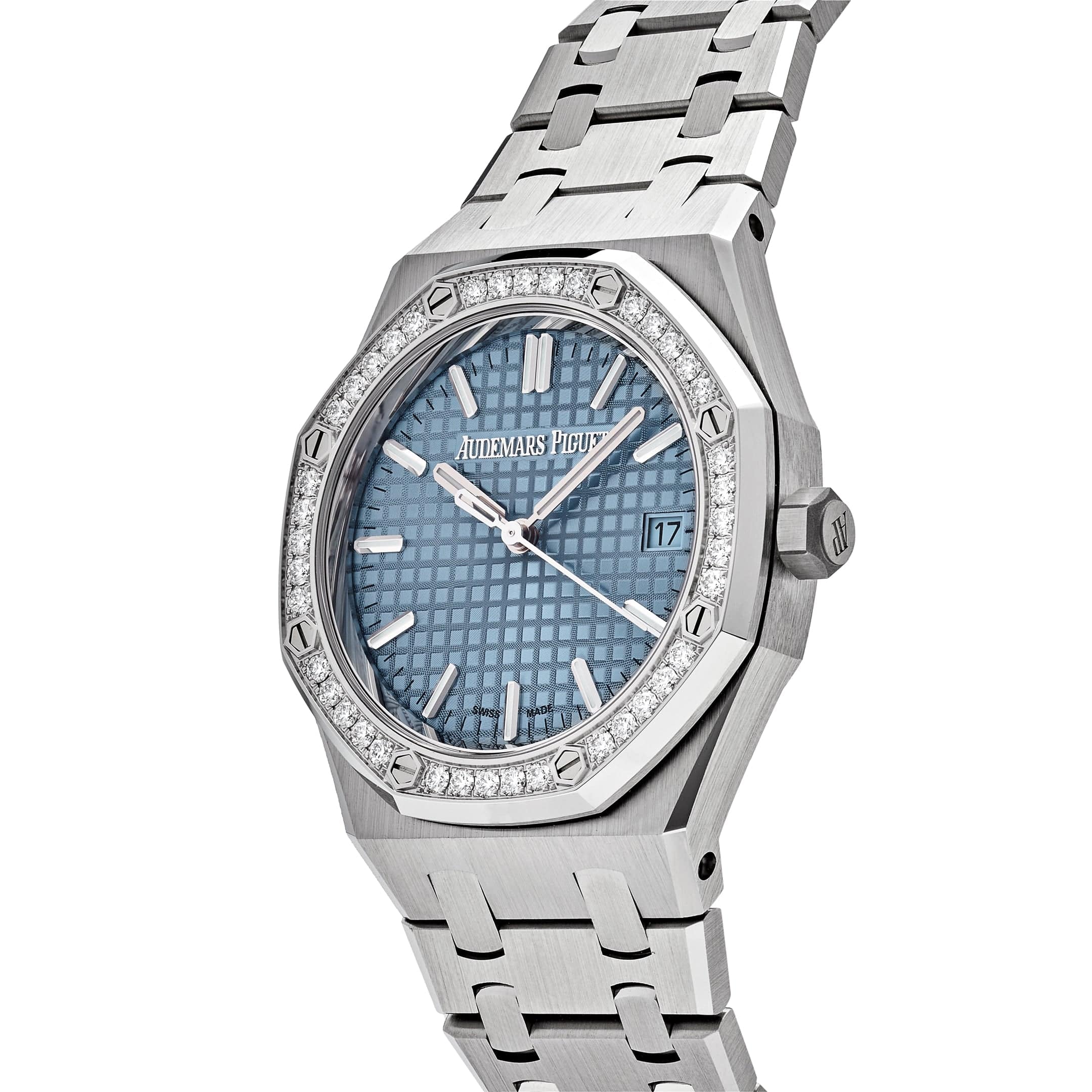 Audemars Piguet Royal Oak 77451ST.ZZ.1361ST.03 Selfwinding Stainless Steel Blue Dial Diamond Bezel - Premium Luxury Product