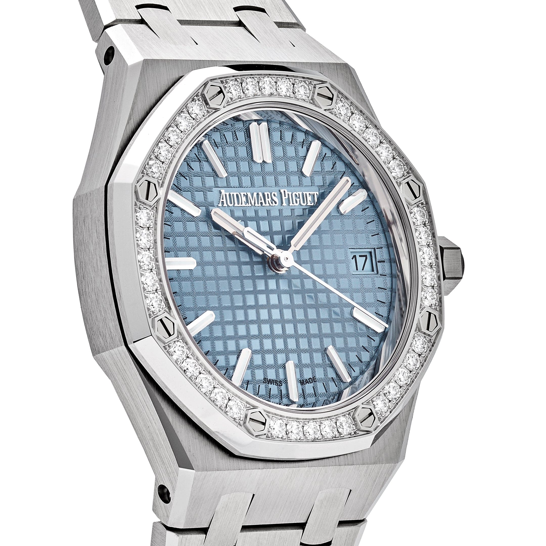 Audemars Piguet Royal Oak 77451ST.ZZ.1361ST.03 Selfwinding Stainless Steel Blue Dial Diamond Bezel - Premium Luxury Product