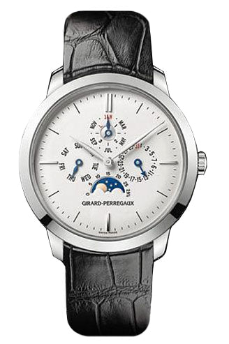 Girard Perregaux 1966 Perpetual Calendar Moonphase 18K White Gold Men's Watch - Premium Luxury Product