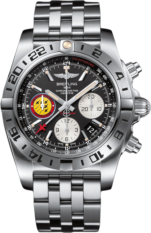 Breitling Chronomat 44 GMT Patrouille Suisse 50th Anniversary Stainless Steel Men's Watch - Premium Luxury Product
