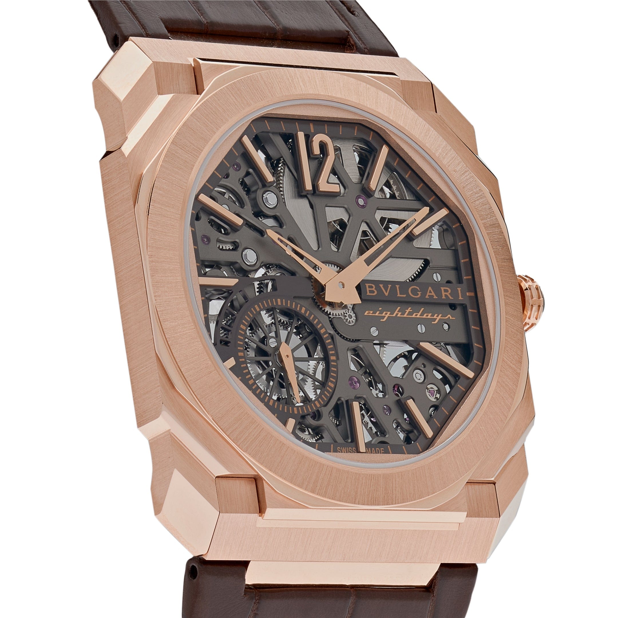 Bvlgari Octo Finissimo Skeleton 8 Days Rose Gold 103667 - Premium Luxury Product