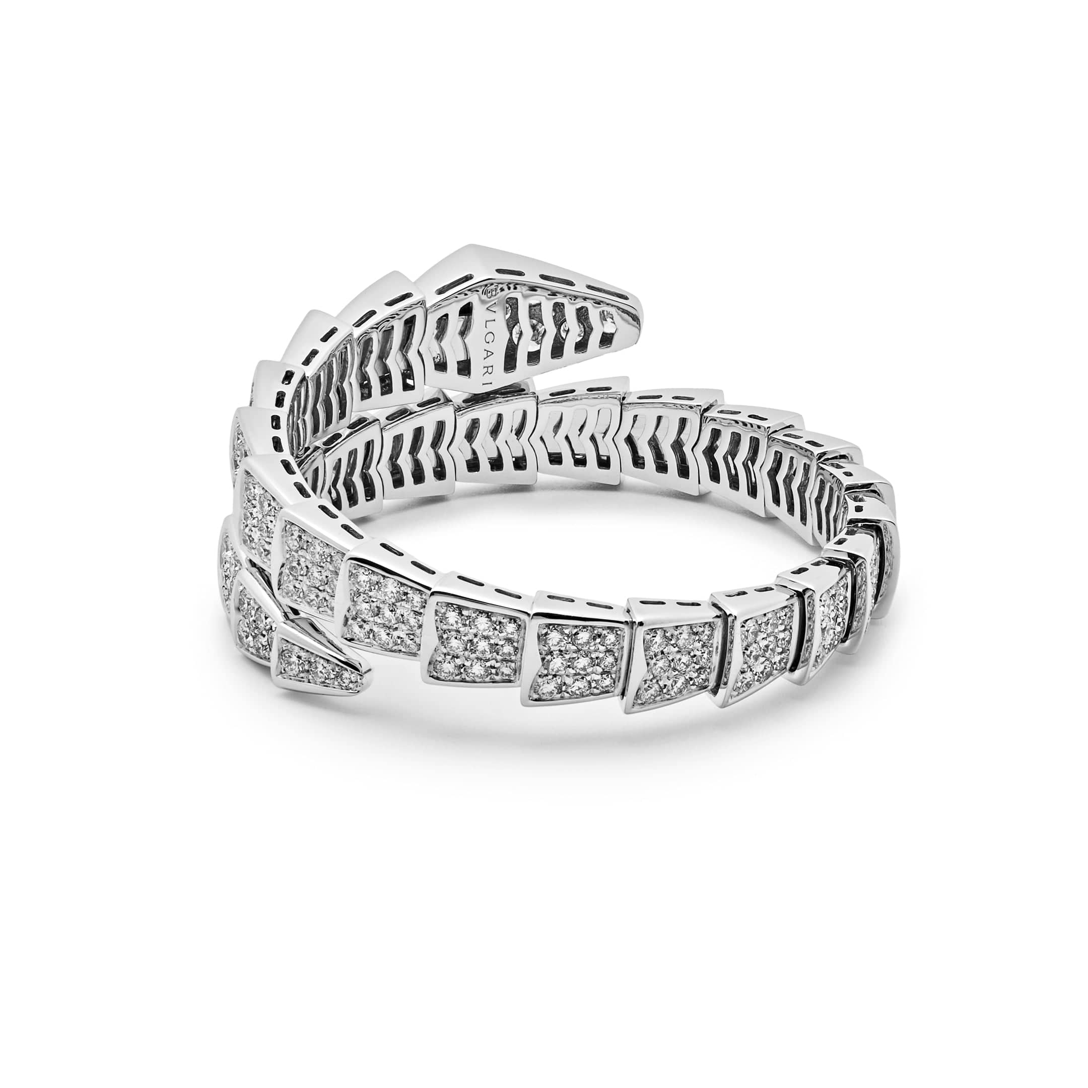 BVLGARI Serpenti One-Coil Bracelet White Gold Diamond 345215 - Premium Luxury Product