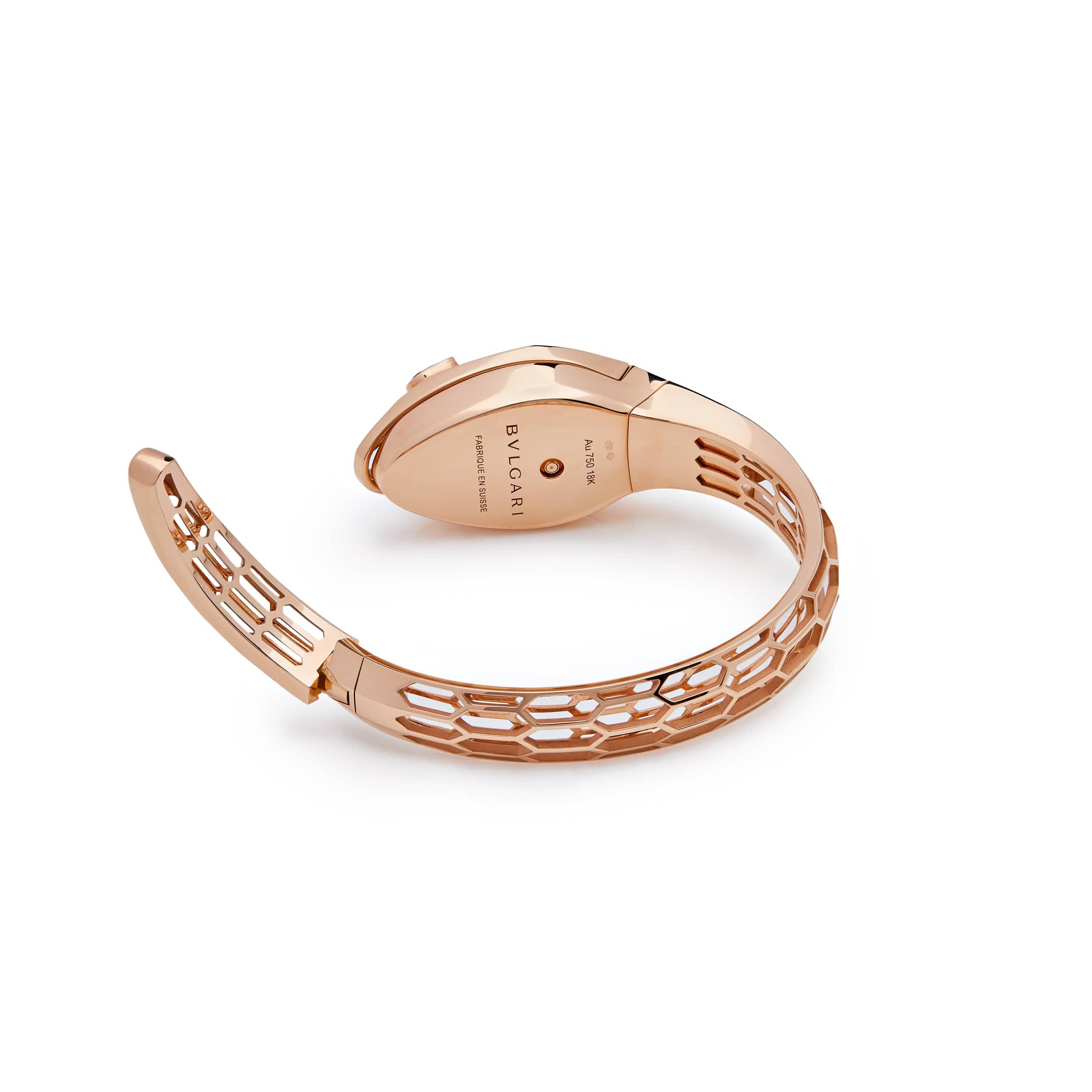 BVLGARI Serpenti Spiga Watch 102573 Rose Gold Diamond and Sapphire - Premium Luxury Product