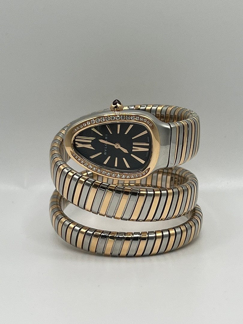 BVLGARI Serpenti Tubogas 102099 Stainless Steel and Rose Gold - Premium Luxury Product