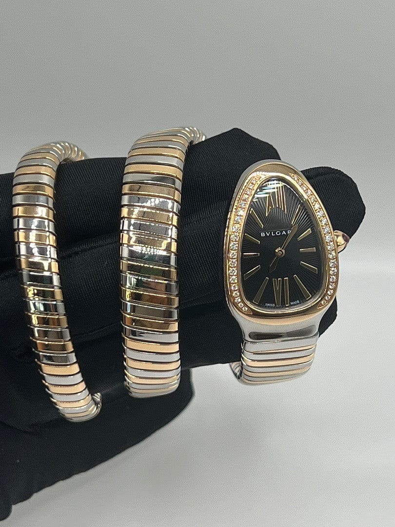 BVLGARI Serpenti Tubogas 102099 Stainless Steel and Rose Gold - Premium Luxury Product