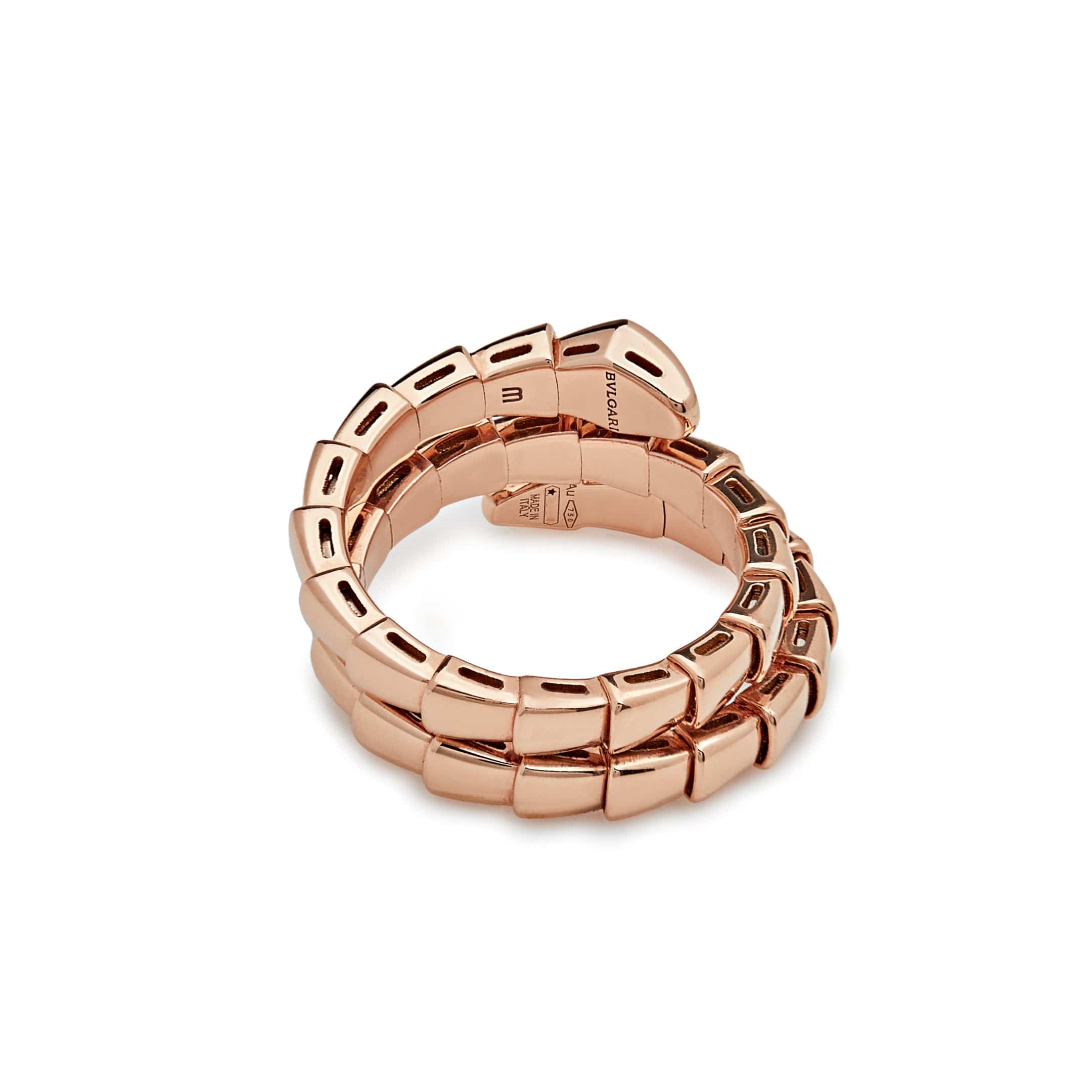 BVLGARI Serpenti Viper Ring Rose Gold and Diamonds 357876 - Premium Luxury Product