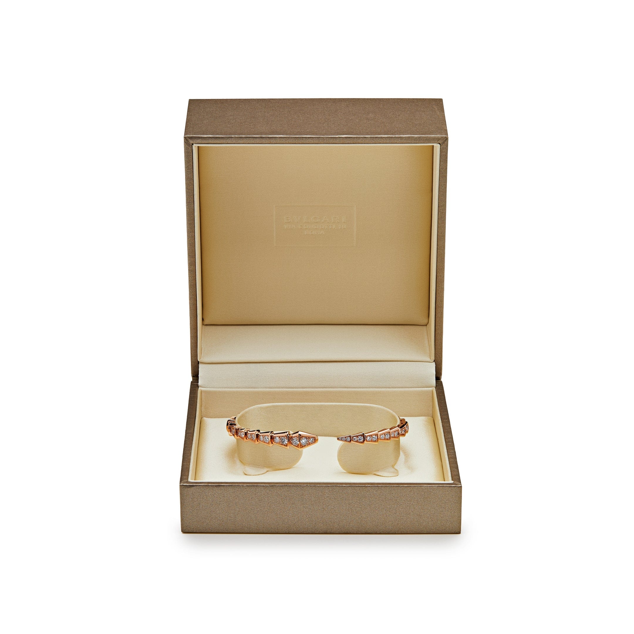 Bvlgari Serpenti Viper Bracelet Rose Gold with Diamond Pavé 353792 - Premium Luxury Product