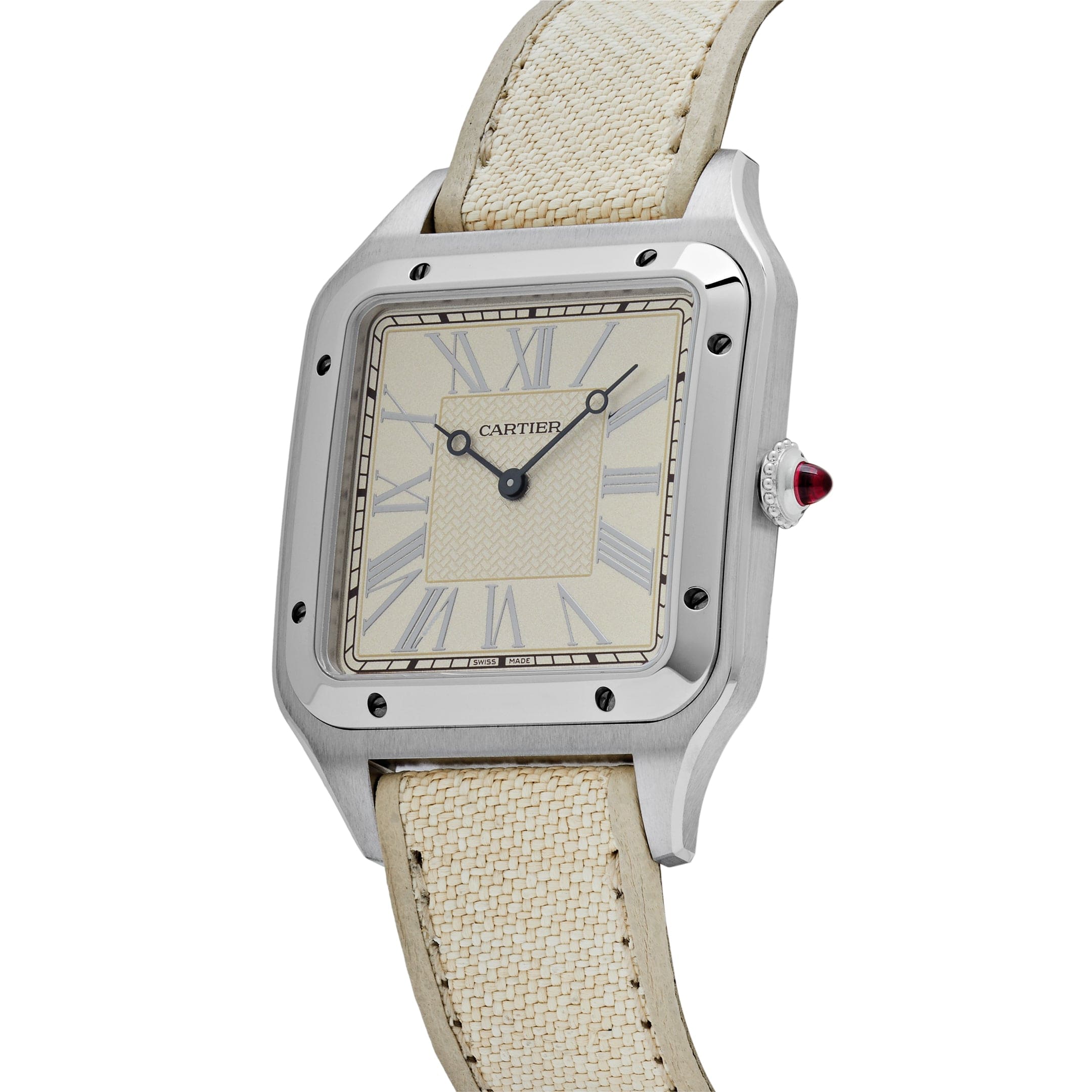 Cartier Santos Dumont XL WGSA0036  “La Demoiselle” Platinum Beige Dial  Limited Edition (2021) - Premium Luxury Product