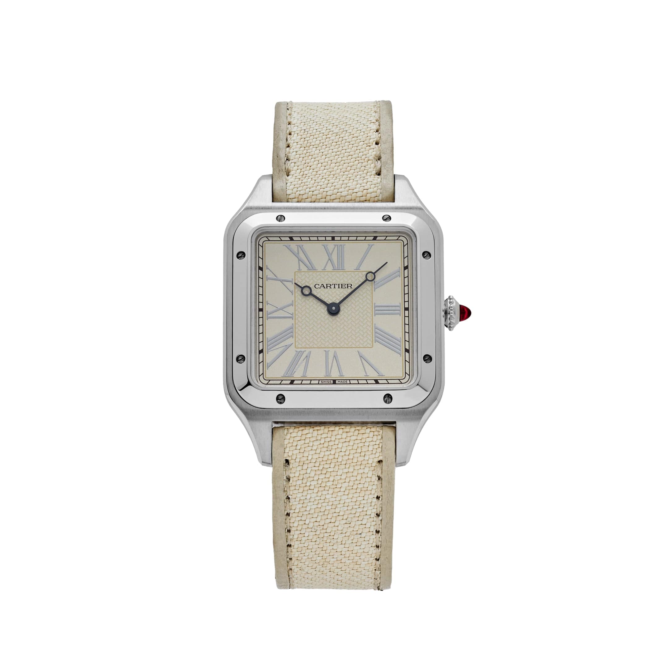 Cartier Santos Dumont XL WGSA0036  “La Demoiselle” Platinum Beige Dial  Limited Edition (2021) - Premium Luxury Product