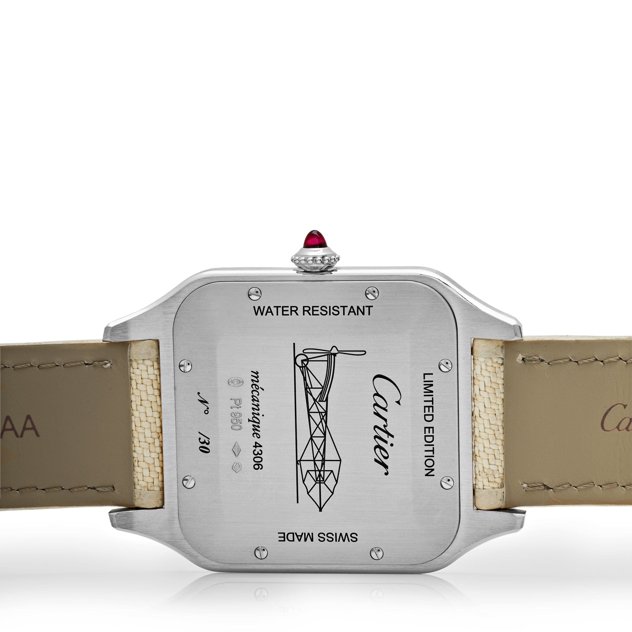 Cartier Santos Dumont XL WGSA0036  “La Demoiselle” Platinum Beige Dial  Limited Edition (2021) - Premium Luxury Product