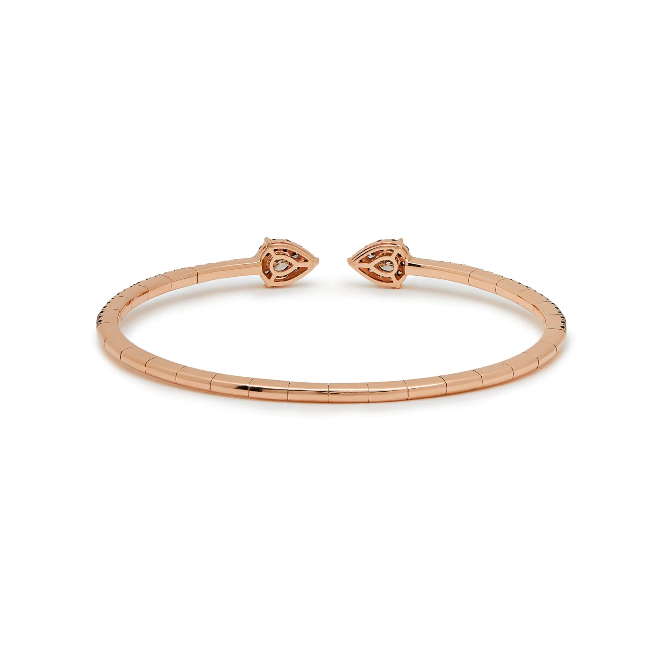 Champagne Diamond Flexible Cuff Bracelet