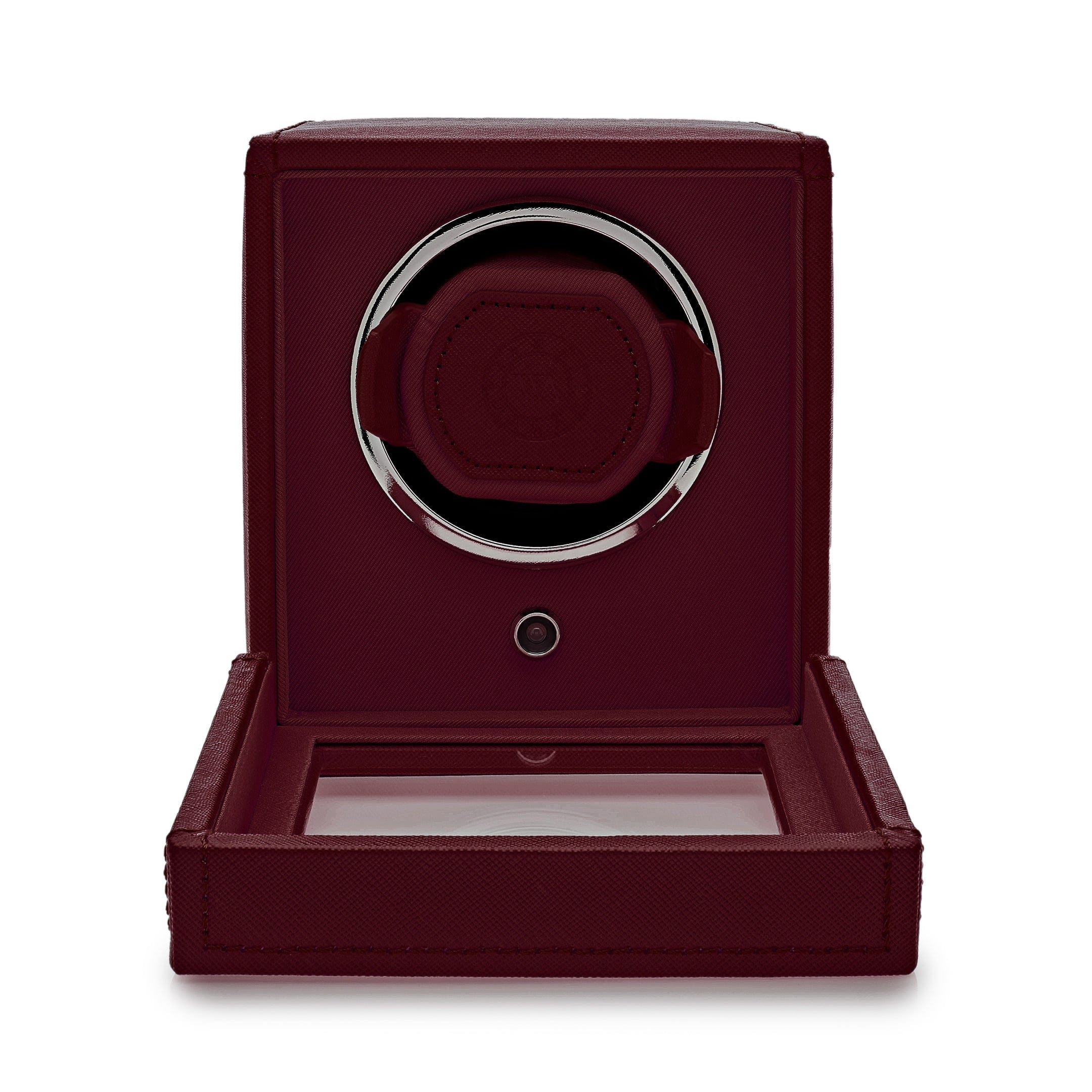 Cub Single Watch Winder with Cover - Bordeaux