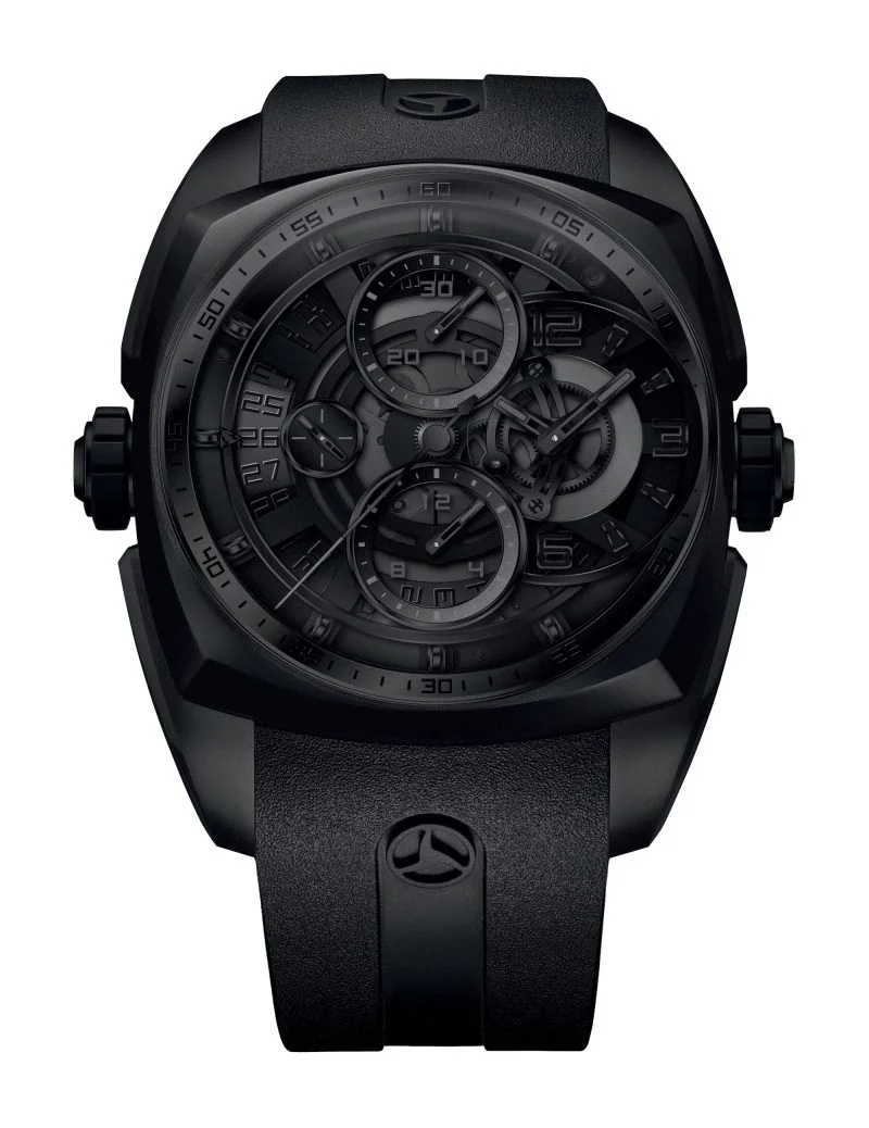 Cyrus Klepcys Chrono Skeleton Darkness Black DLC Steel Men's Watch - Premium Luxury Product