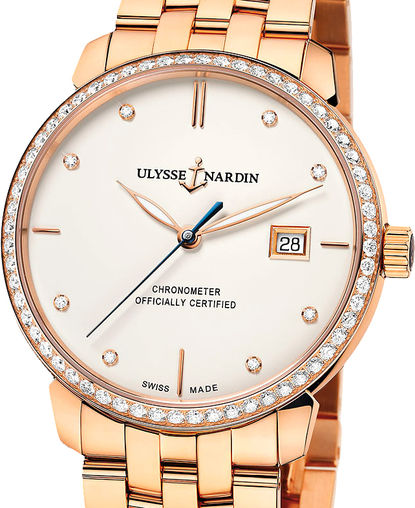Ulysse Nardin Classico 18K Rose Gold Diamond Men's Watch
