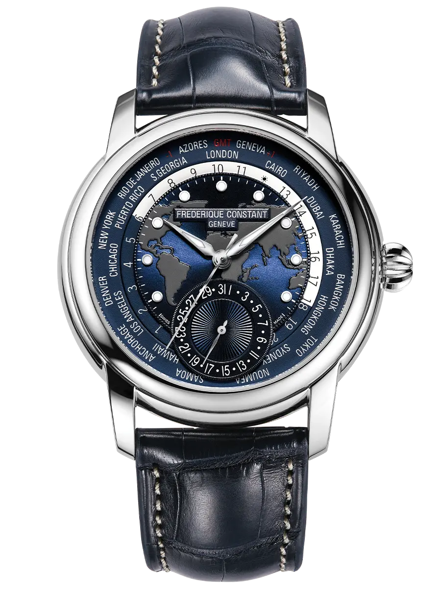 Frederique Constant MANUFACTURE CLASSIC WORLDTIMER FC-718NWM4H6 - Premium Luxury Product