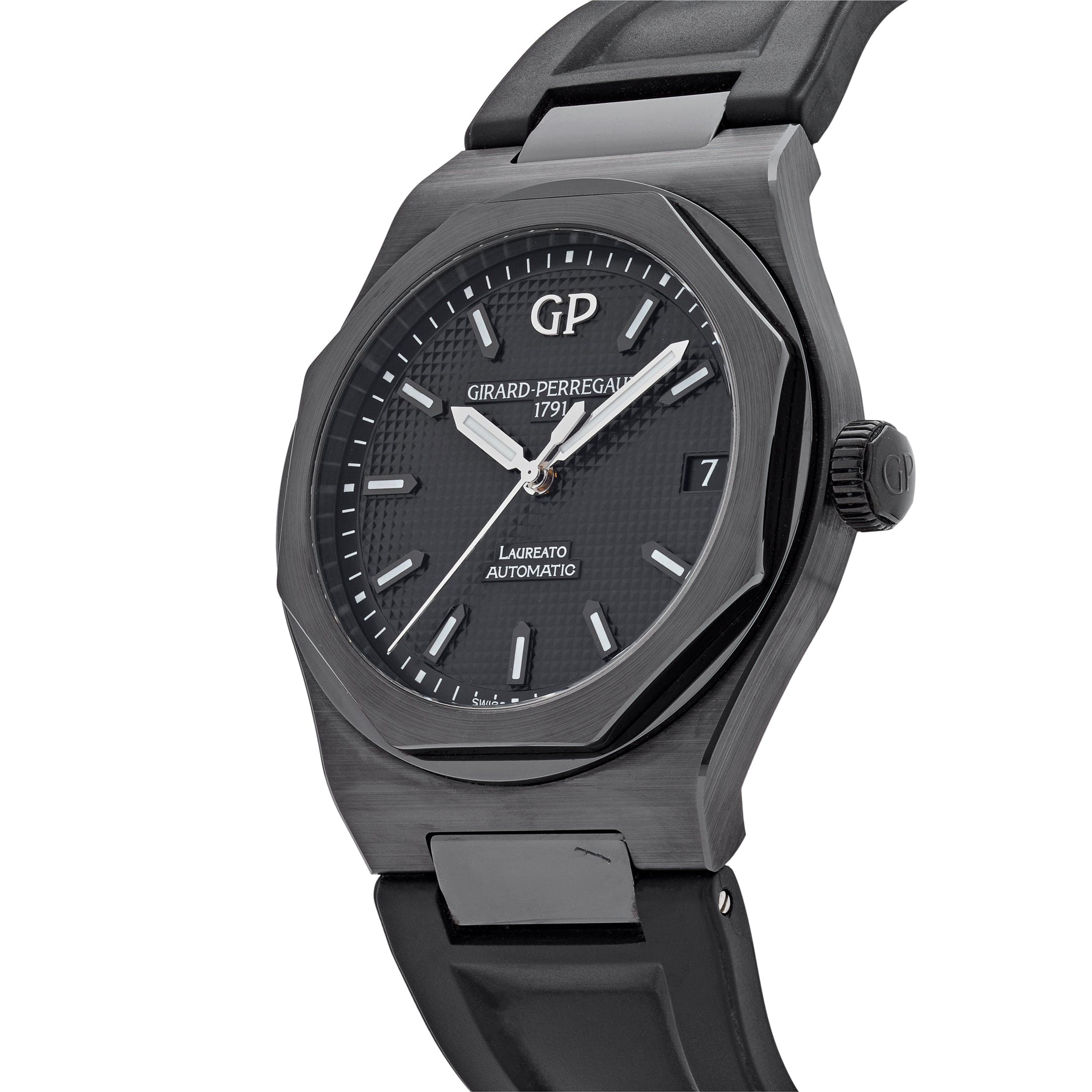 Girard Perregaux Laureato Ceramic Black Dial 81010-32-631-FK6A - Premium Luxury Product