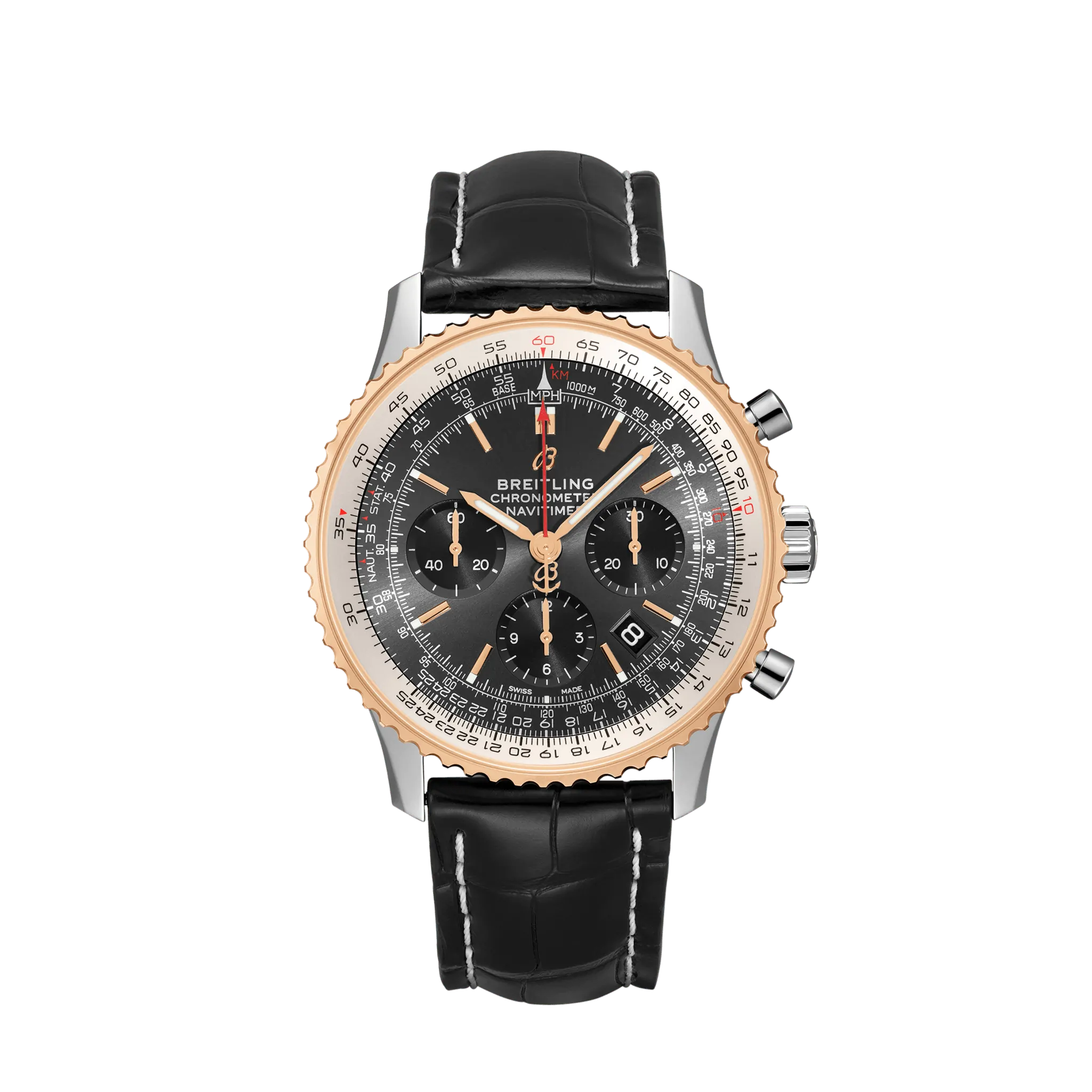 Breitling Navitimer B01 Chronograph 43 Stainless Steel & 18k Red Gold Men's Watch - Premium Luxury Product