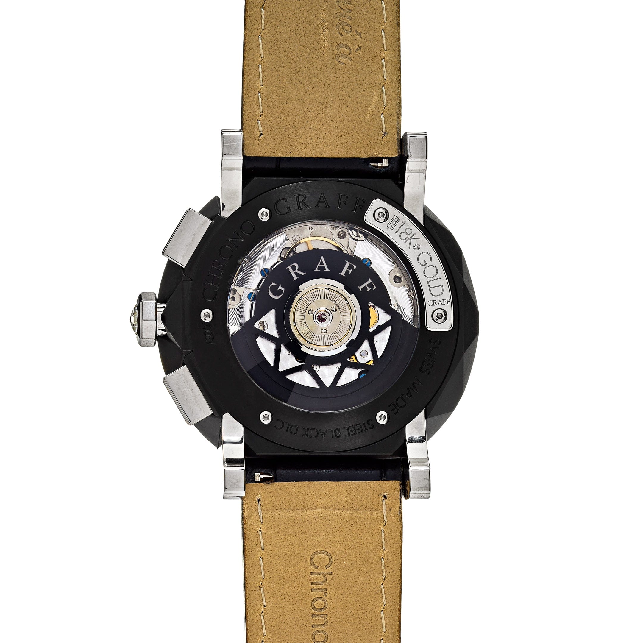 Graff Chronograph White Gold DLC-Coated Steel Black Dial Limited Edition CG45DLCWGB - Premium Luxury Product