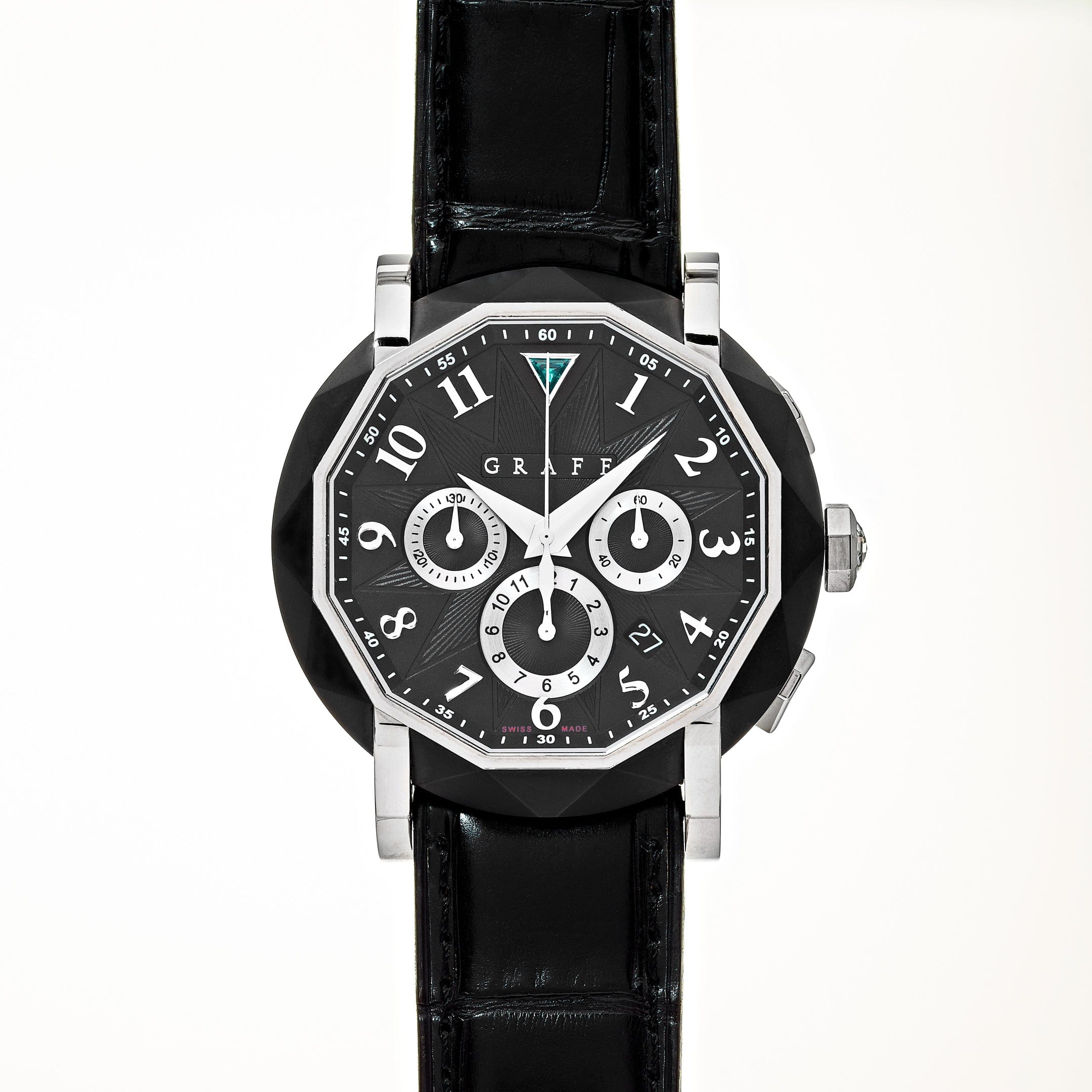 Graff Chronograph White Gold DLC-Coated Steel Black Dial Limited Edition CG45DLCWGB - Premium Luxury Product