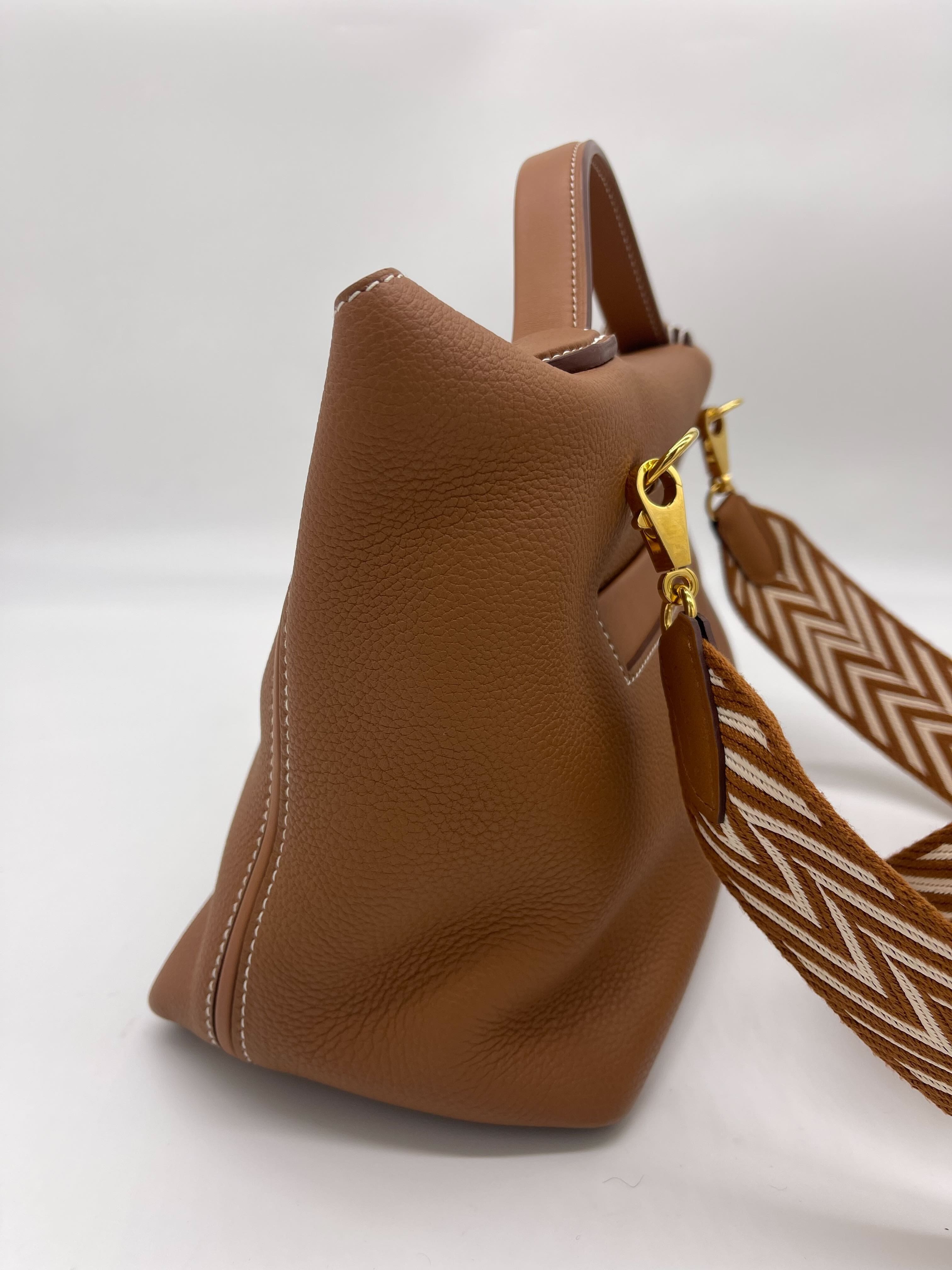 Hermès 24/24 29 Gold Veau Togo Touch Alligator Gold Hardware