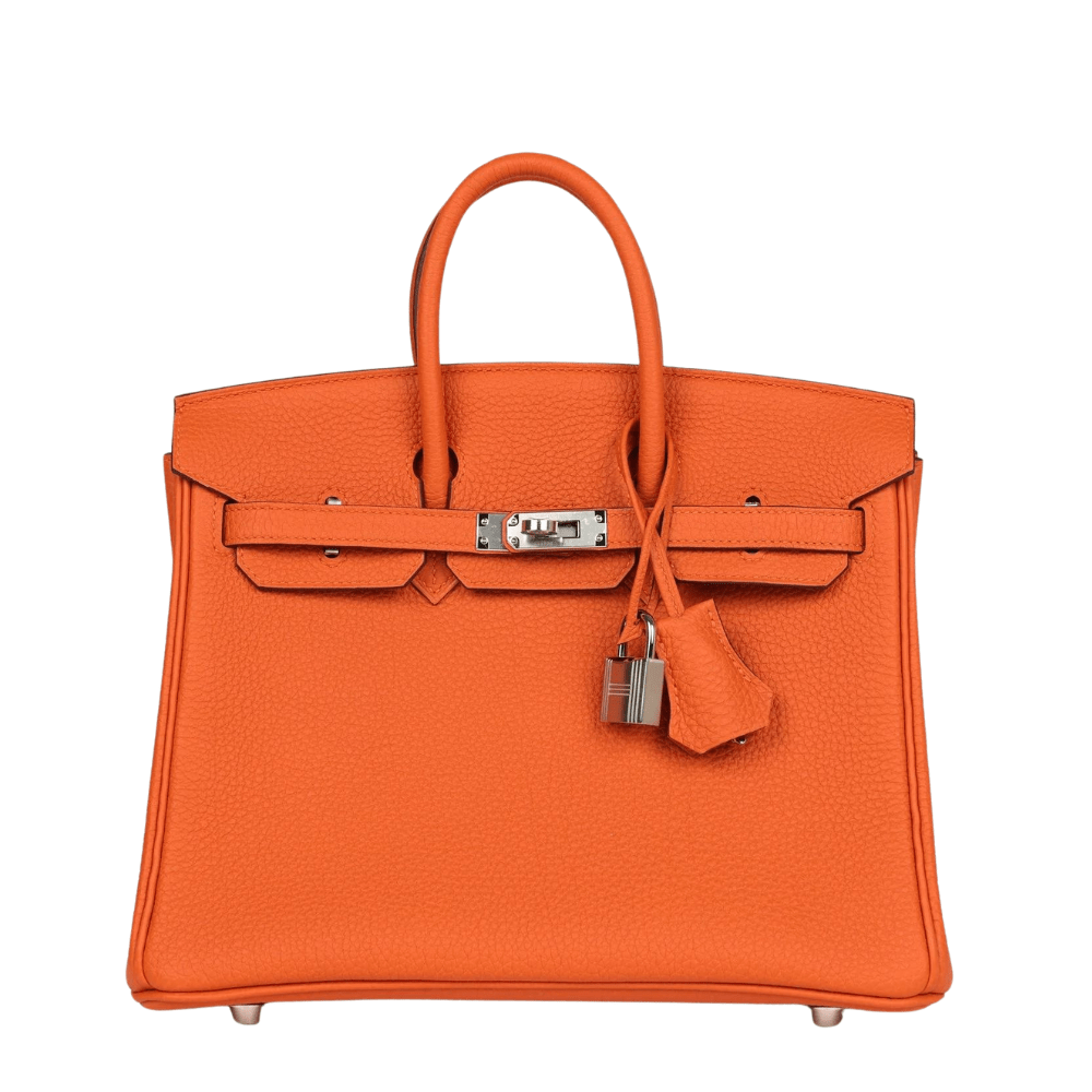 Hermès Birkin 25 Orange Togo Leather Palladium Hardware