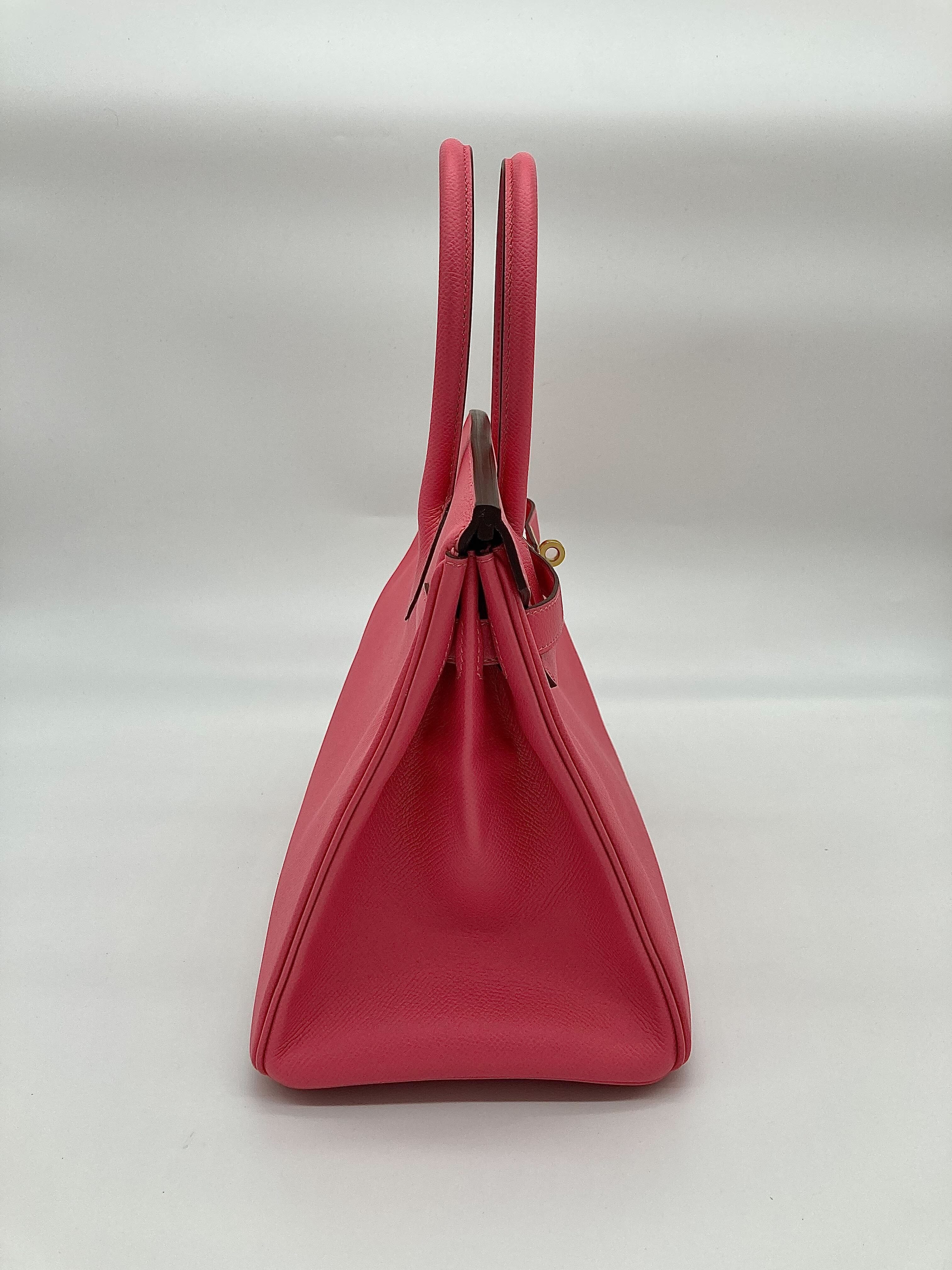 Hermès Birkin 30 Epsom Rose Azalee Gold Hardware