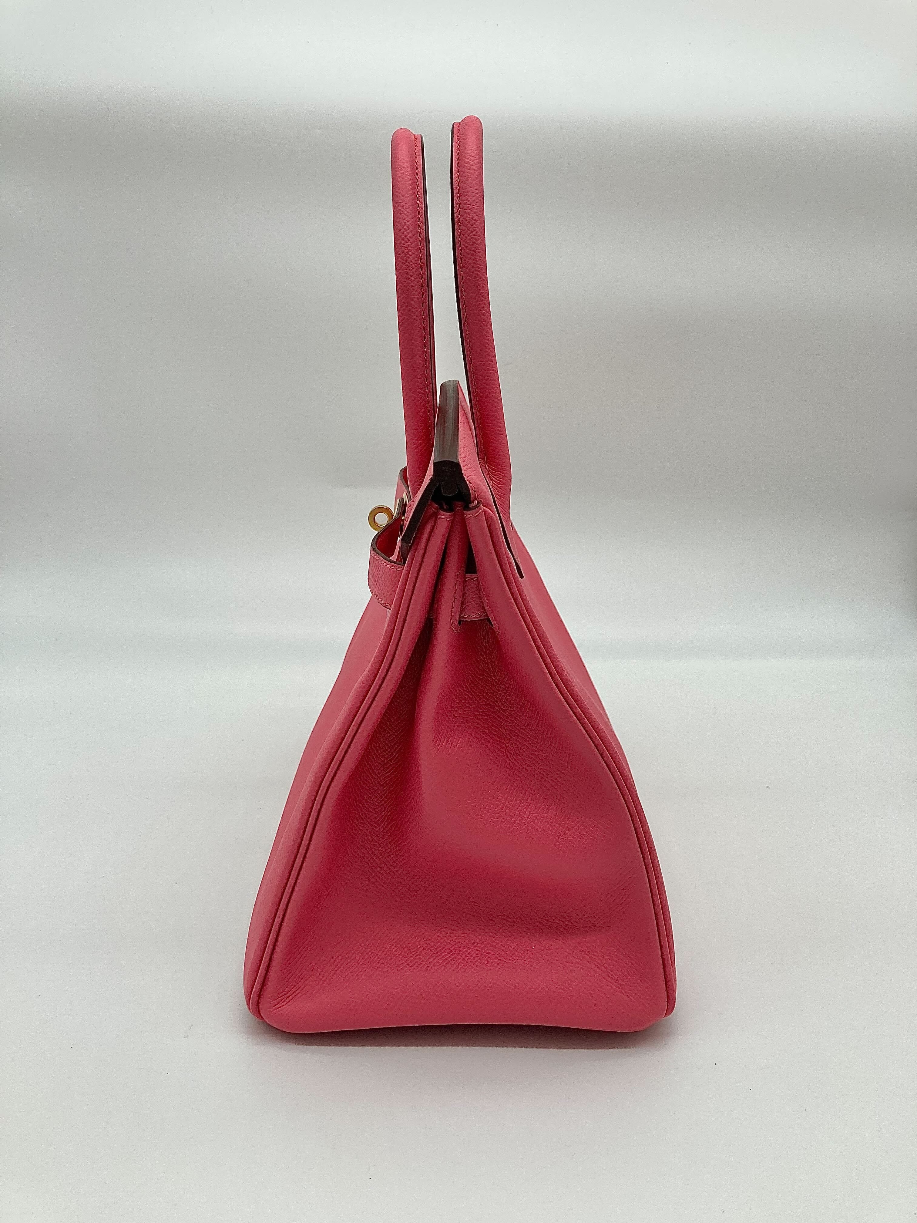 Hermès Birkin 30 Epsom Rose Azalee Gold Hardware