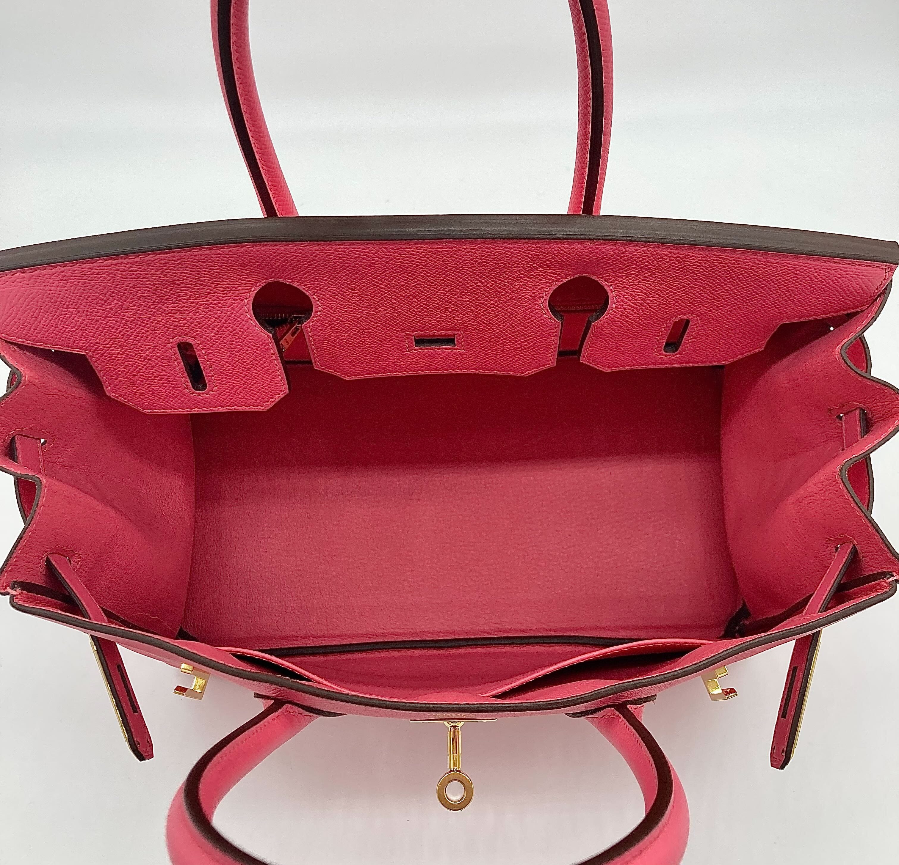 Hermès Birkin 30 Epsom Rose Azalee Gold Hardware