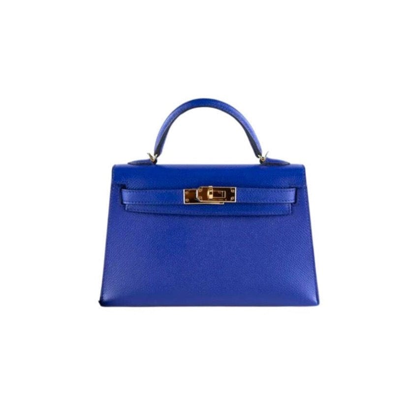 Hermès Kelly 20 Mini Bleu Electrique Epsom Gold Hardware