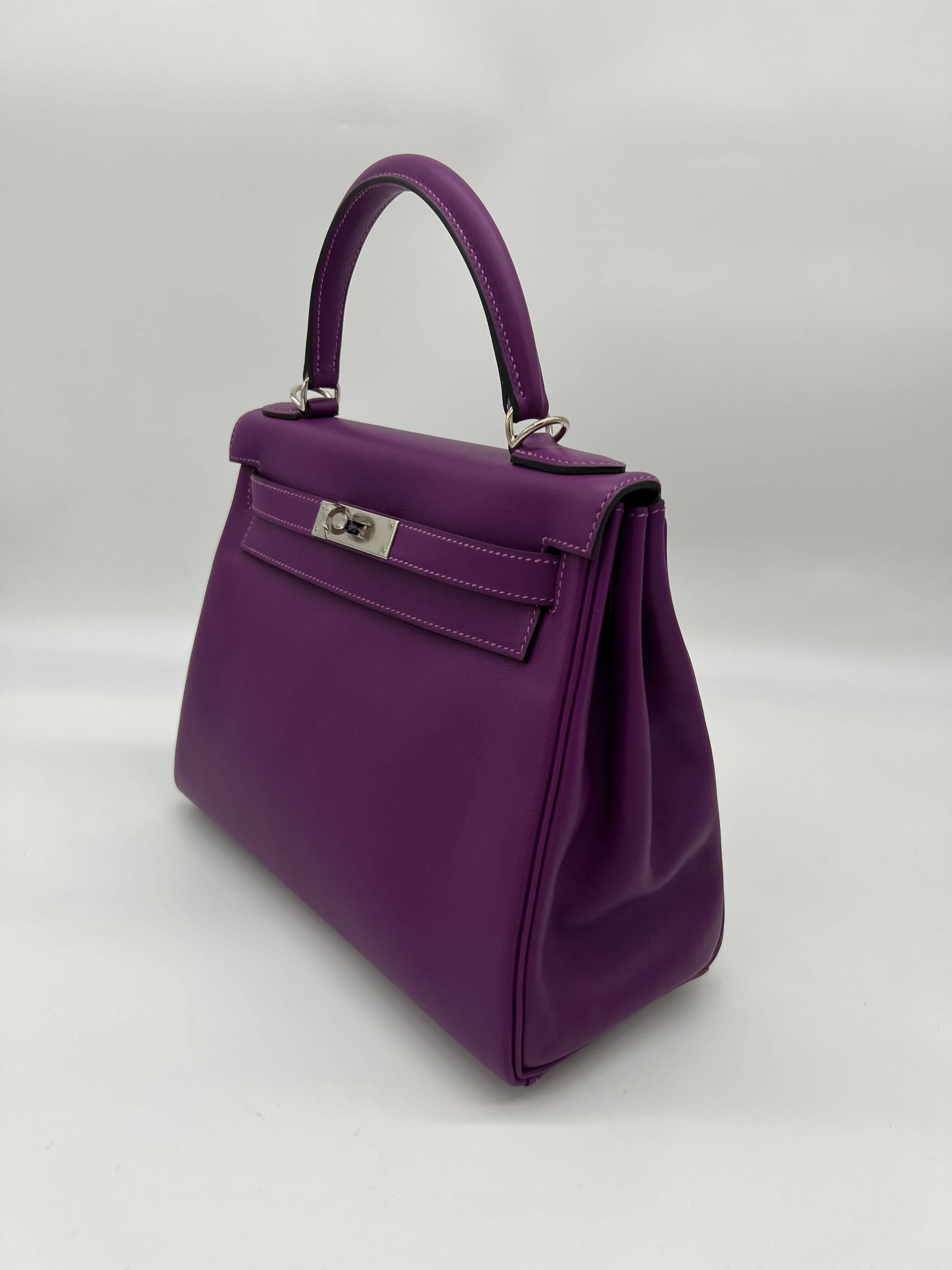Hermès Kelly II Retourne 28 Veau Swift Anemone
