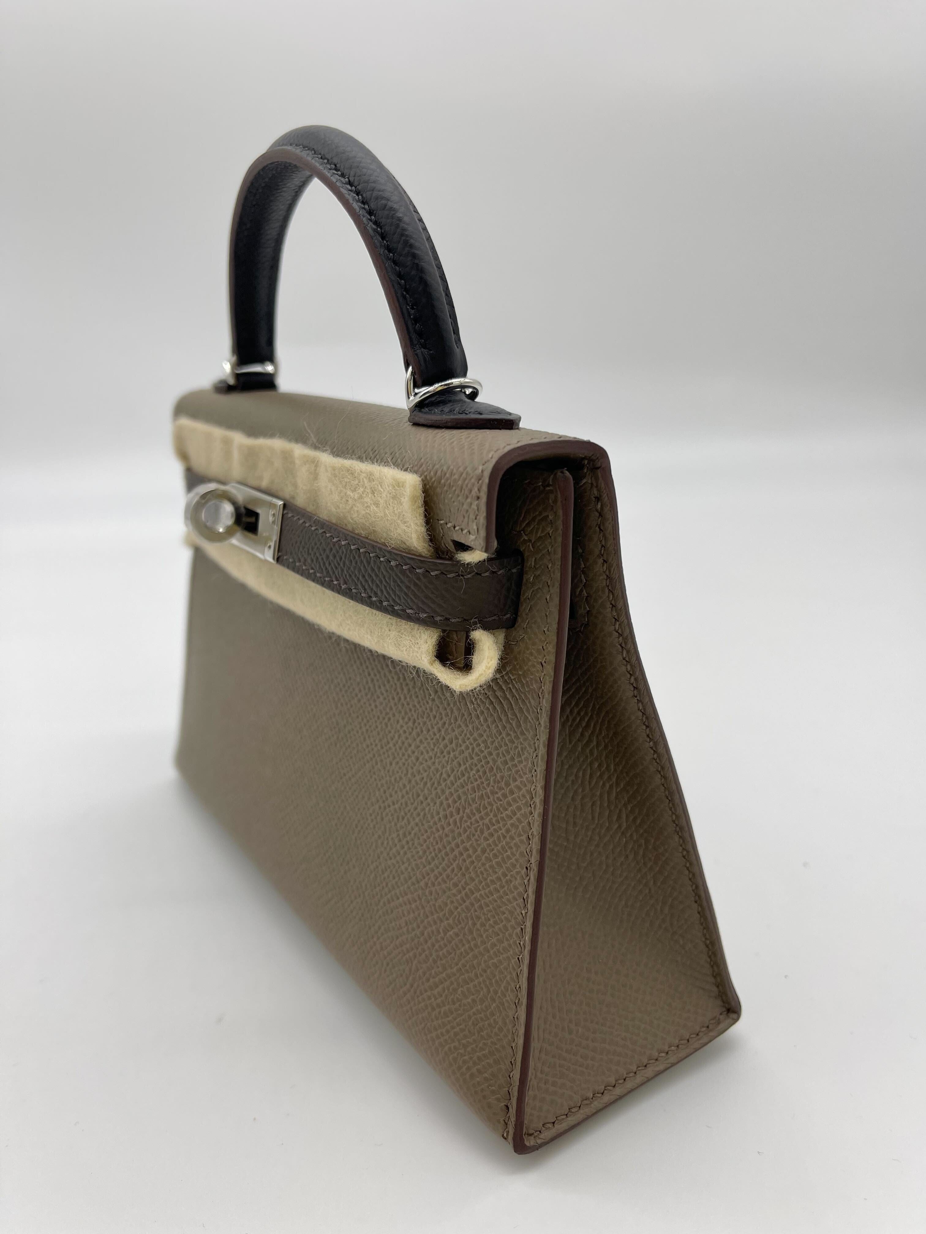Hermès Mini Kelly Tricolore Epsom Palladium Hardware