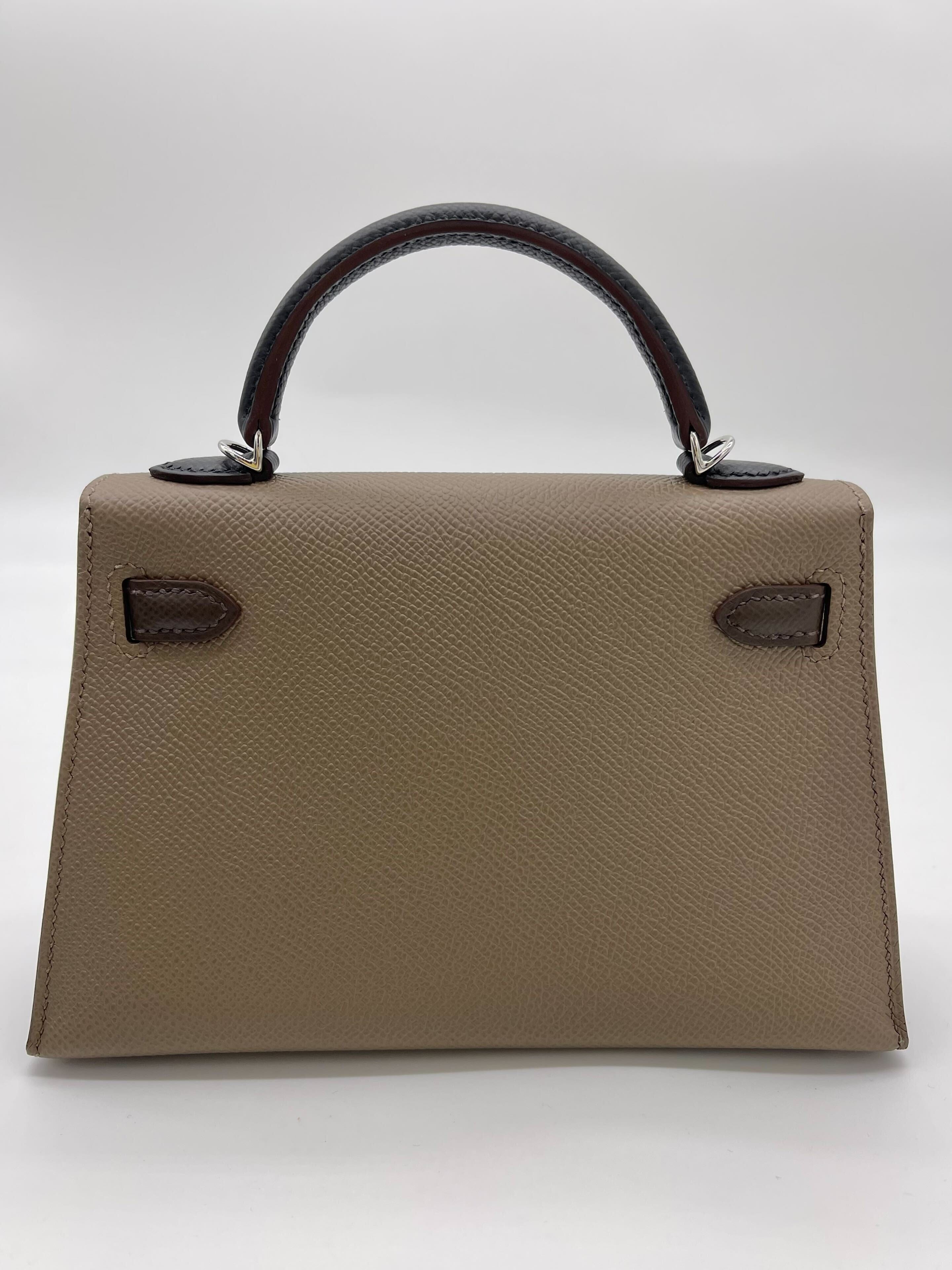 Hermès Mini Kelly Tricolore Epsom Palladium Hardware