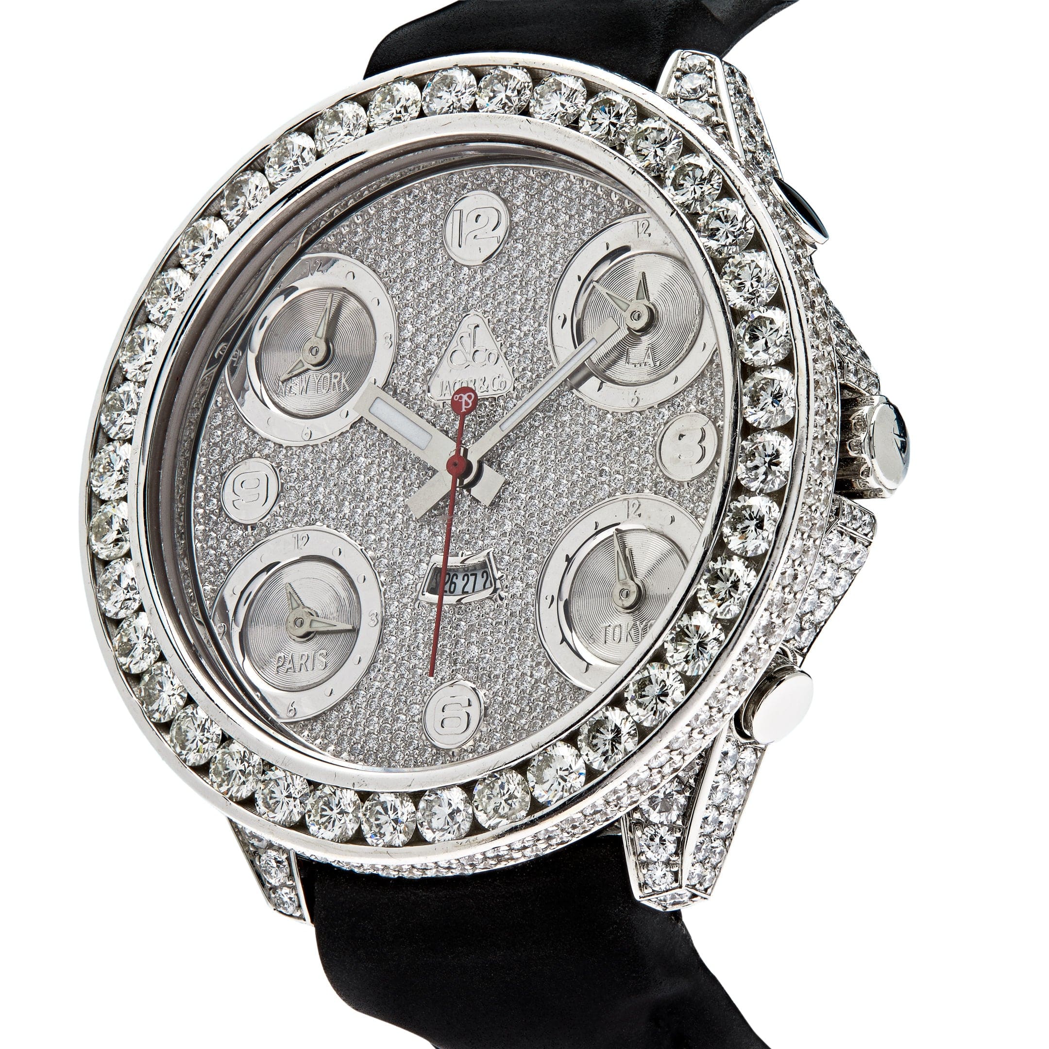 Jacob & Co. Five Time Zone Steel Diamond JCM-30 - Premium Luxury Product