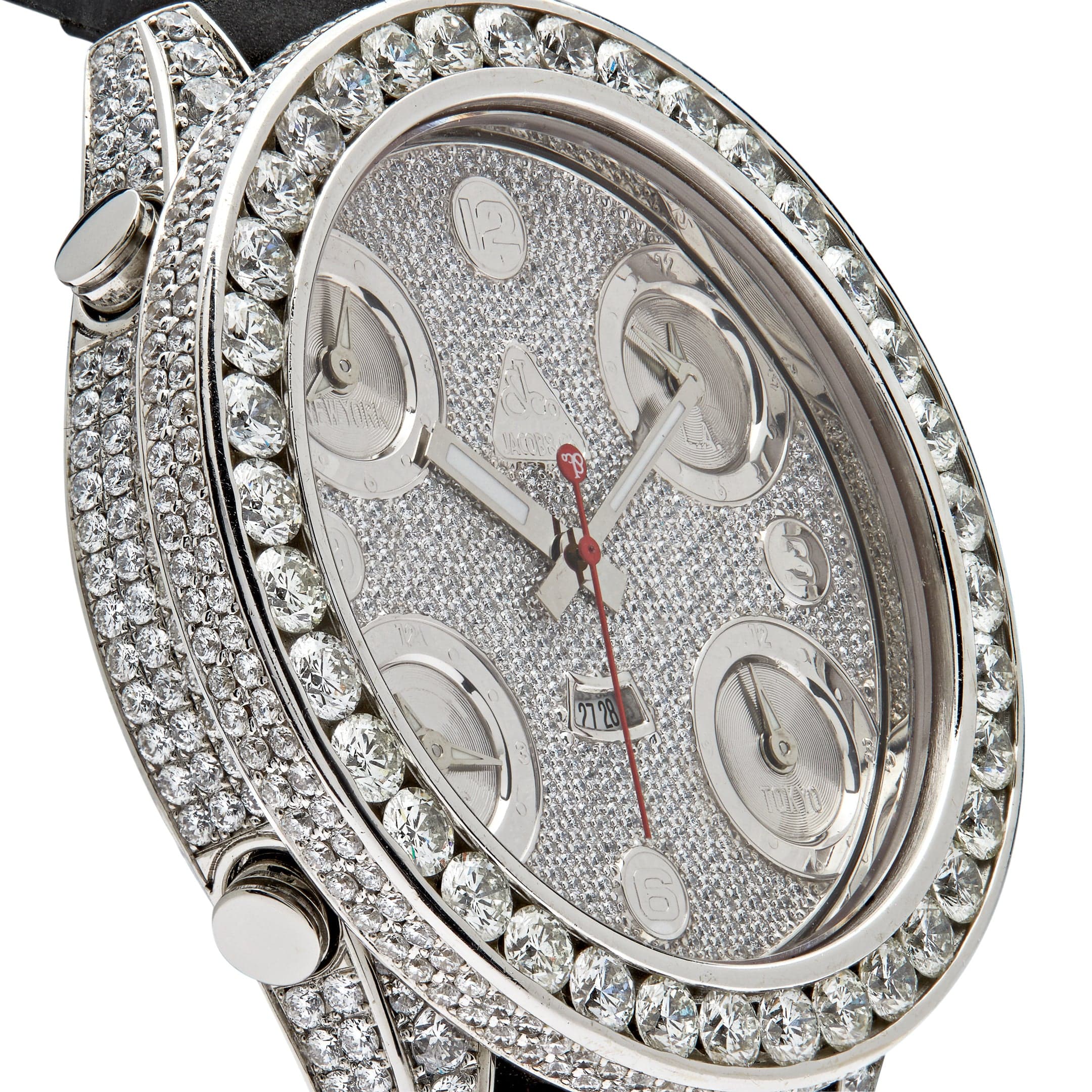 Jacob & Co. Five Time Zone Steel Diamond JCM-30 - Premium Luxury Product