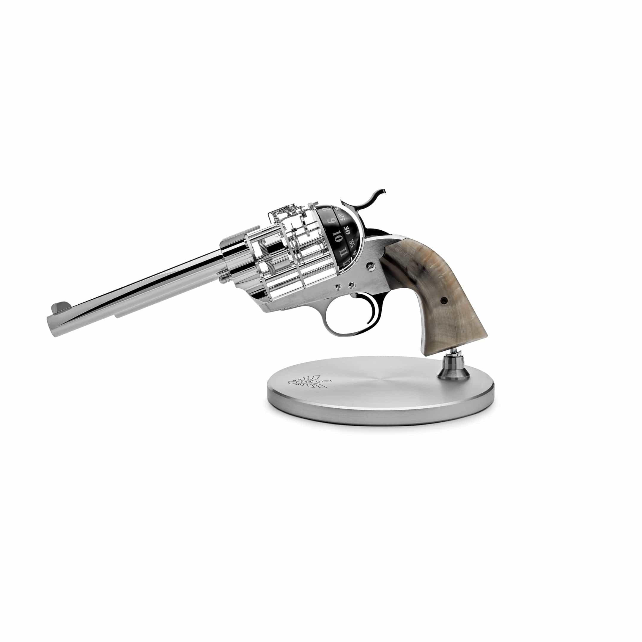 L’ÉPÉE 1839 × The Unnamed Society Palladium Pistol Table Clock Limited Edition 74.6003 - Premium Luxury Product