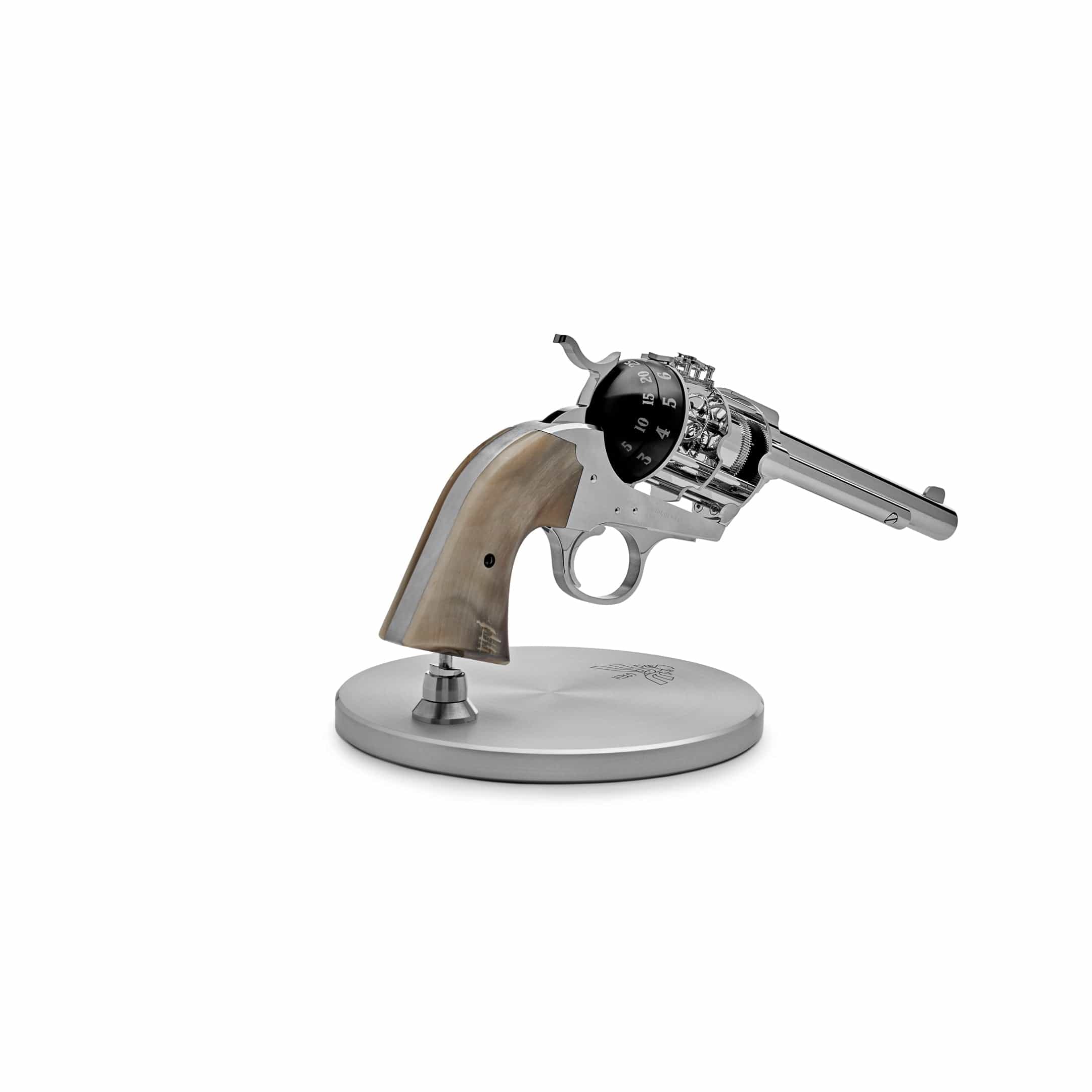 L’ÉPÉE 1839 × The Unnamed Society Palladium Pistol Table Clock Limited Edition 74.6003 - Premium Luxury Product