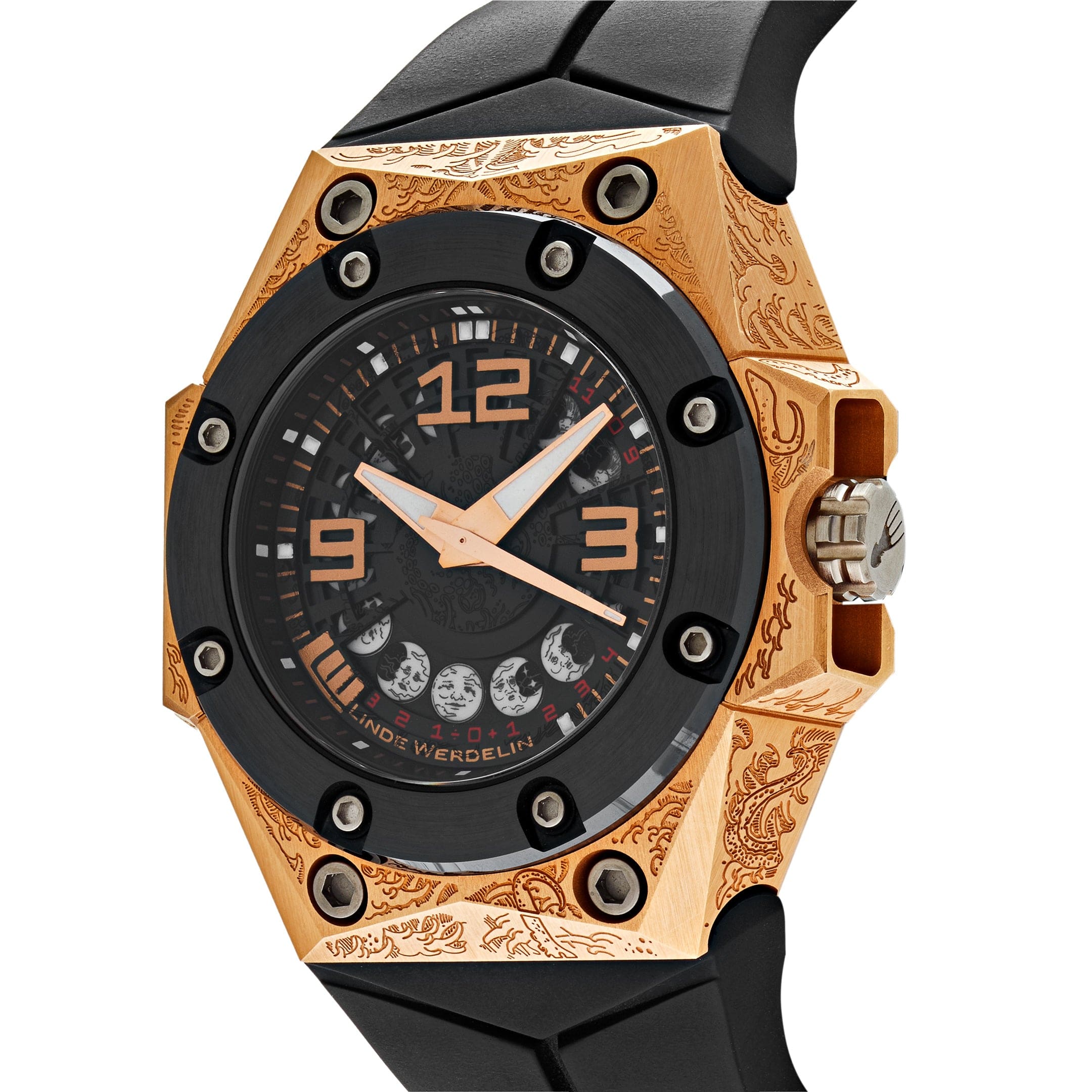 Linde Werdelin Oktopus Moon Tattoo Rose Gold OKT.II.MGTT