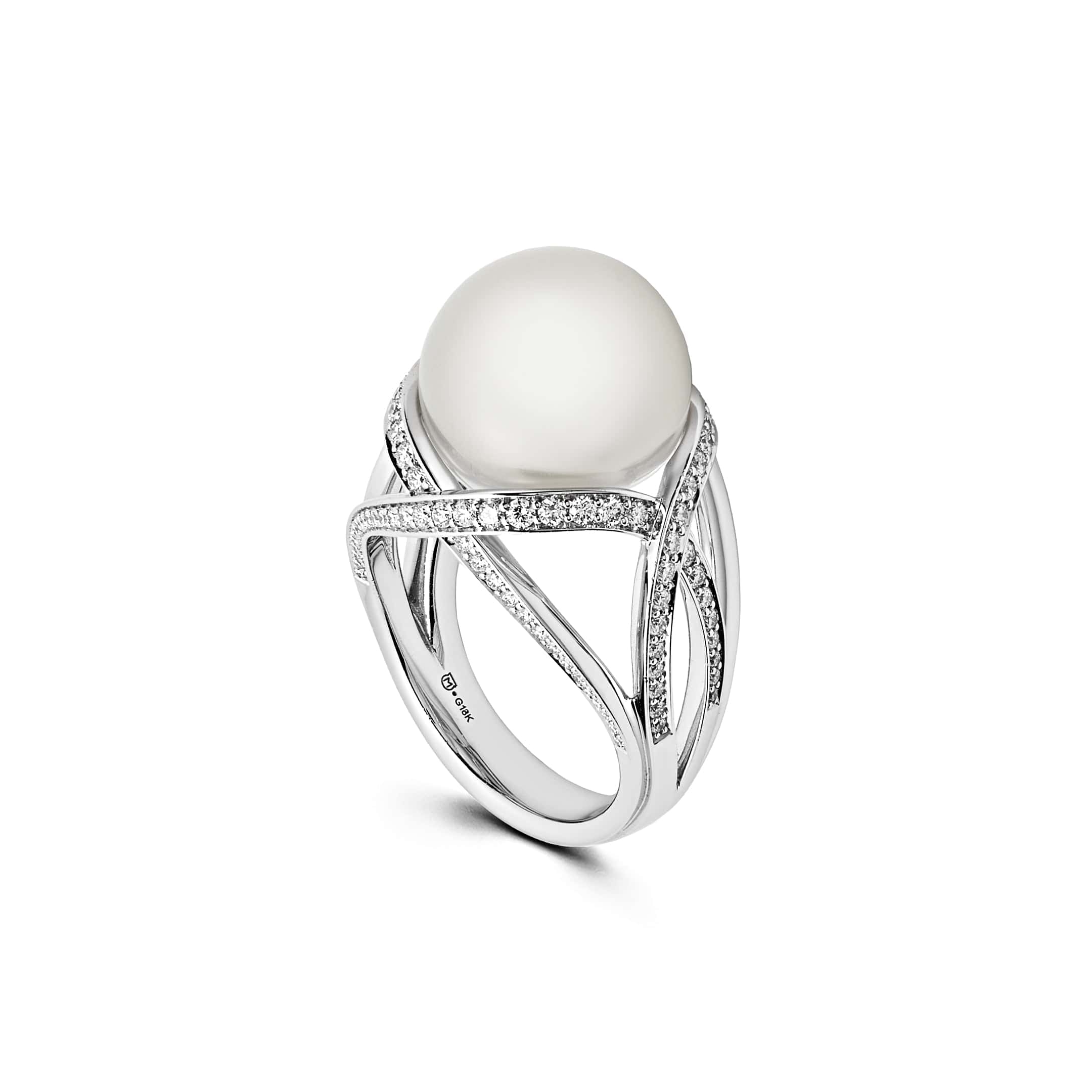 Mikimoto 'M Collection' White South Sea Cultured Pearl Ring