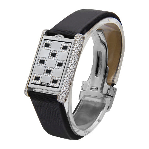Cartier Tank Basculante 18K White Gold Diamonds Special Edition Ladies Watch - Premium Luxury Product
