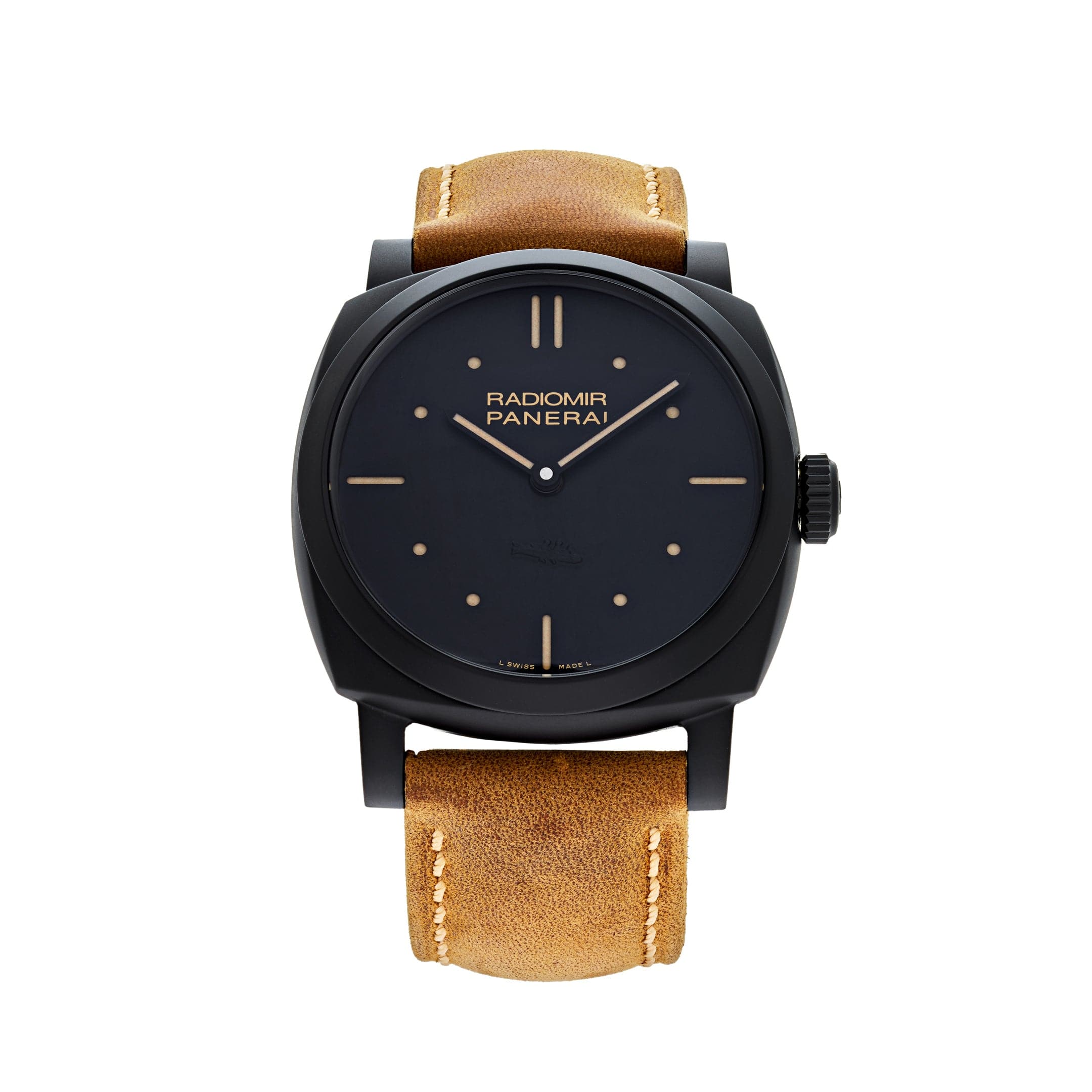 Panerai Radiomir 1940 3 Days Black Ceramic Scamosciato Strap PAM00577