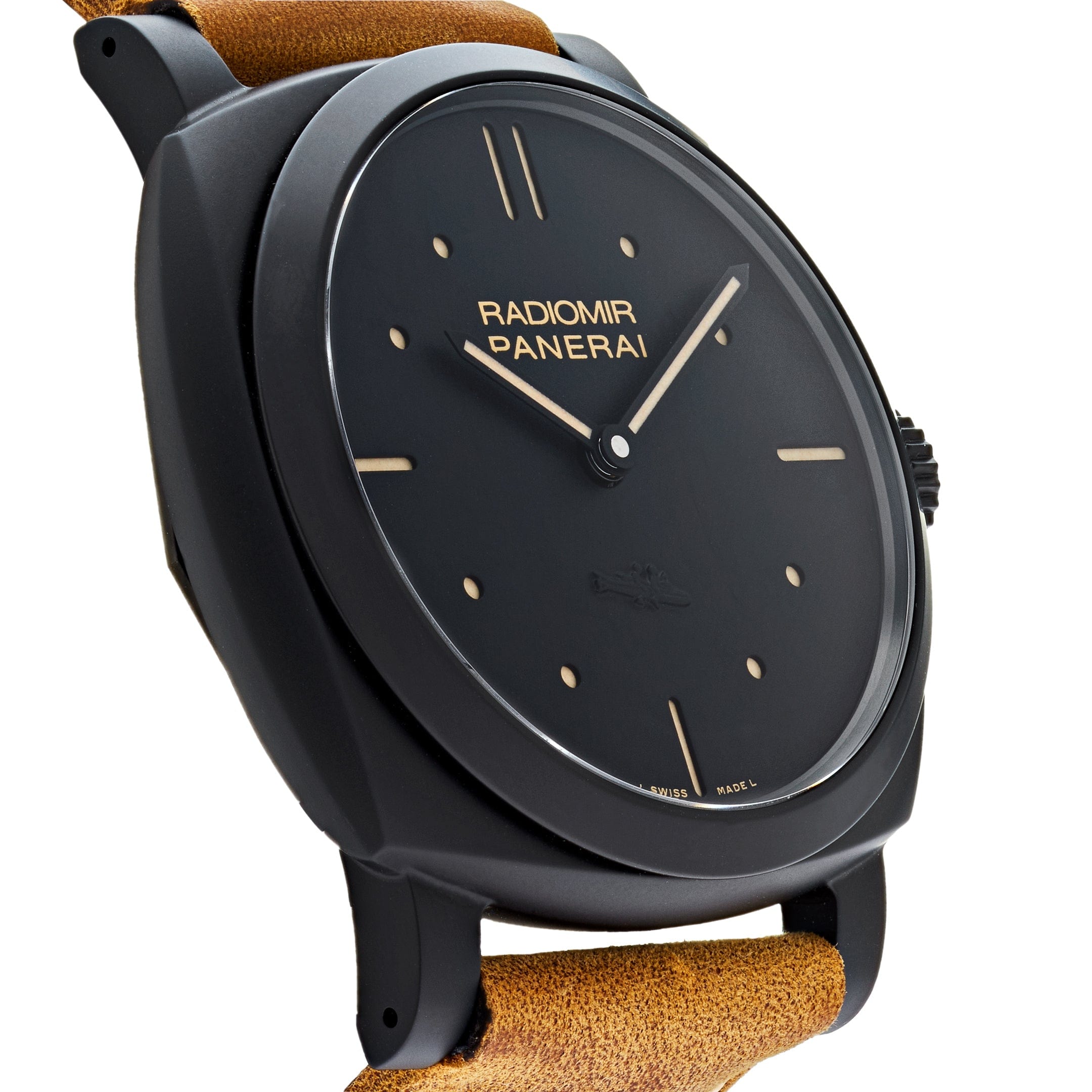 Panerai Radiomir 1940 3 Days Black Ceramic Scamosciato Strap PAM00577