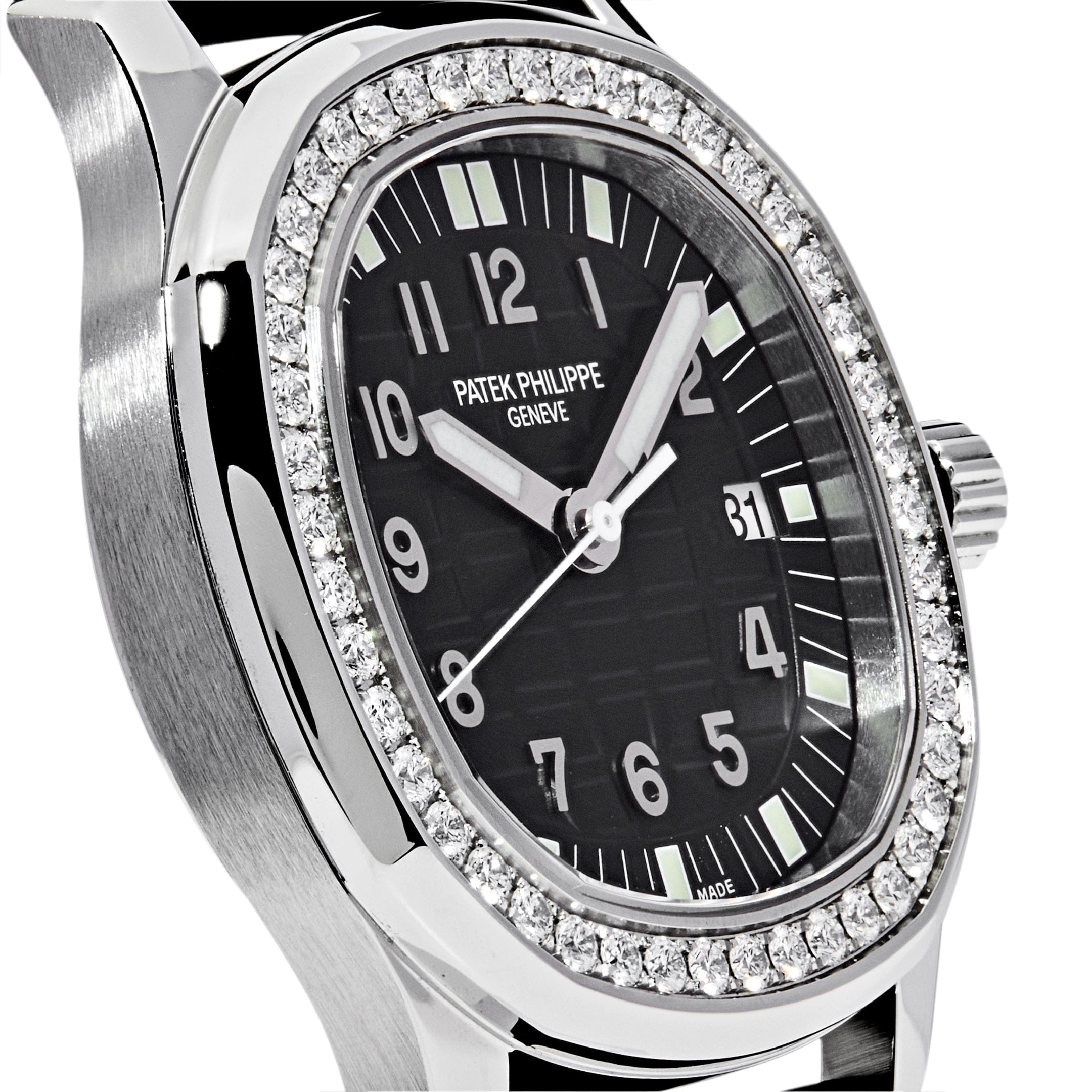 Patek Philippe Aquanaut 5067A-001 'Ladies' Stainless Steel Black Dial Diamond Bezel (2007)