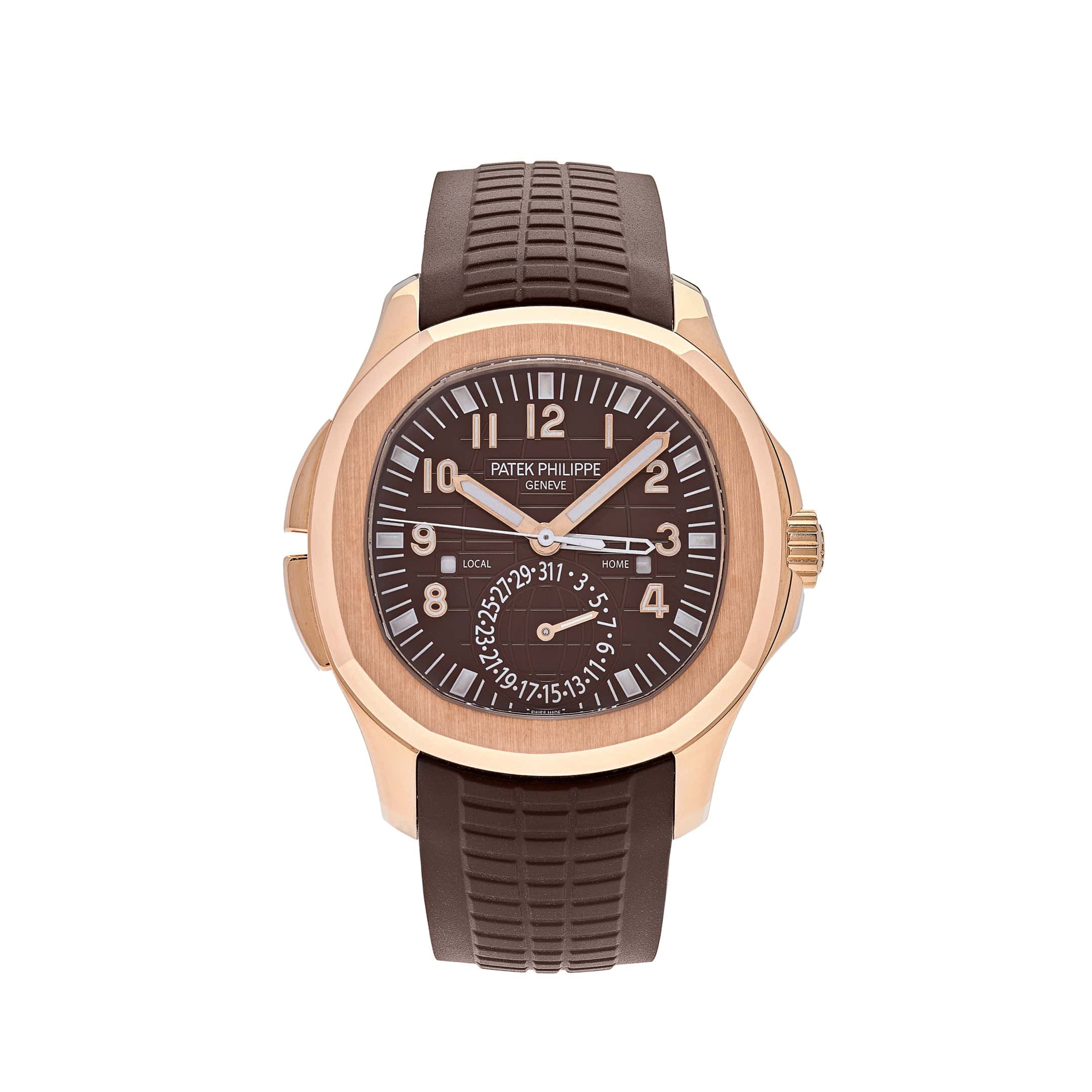 Patek Philippe Aquanaut 5164R-001 Travel Time Brown Dial Rose Gold (2024)