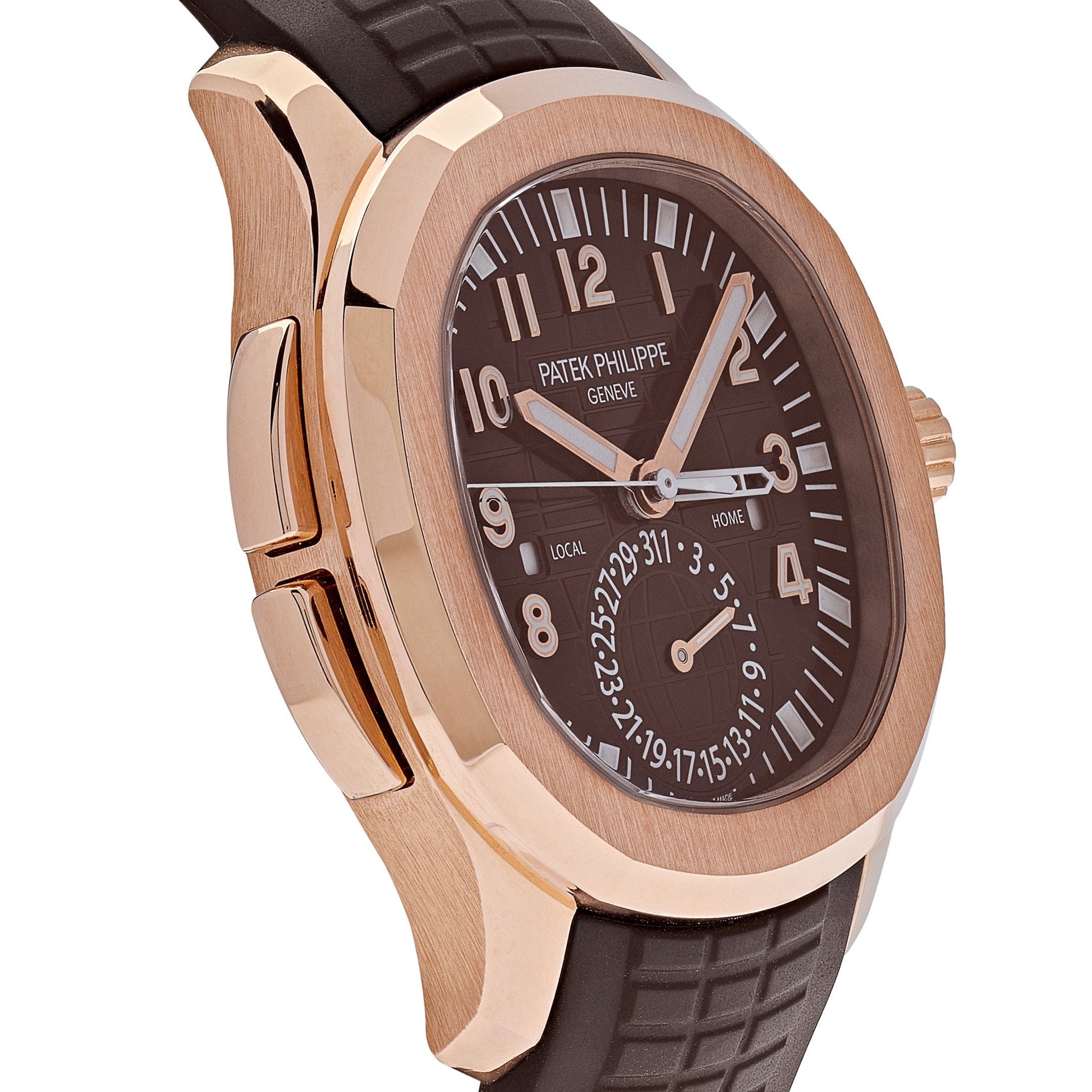 Patek Philippe Aquanaut 5164R-001 Travel Time Brown Dial Rose Gold (2024)