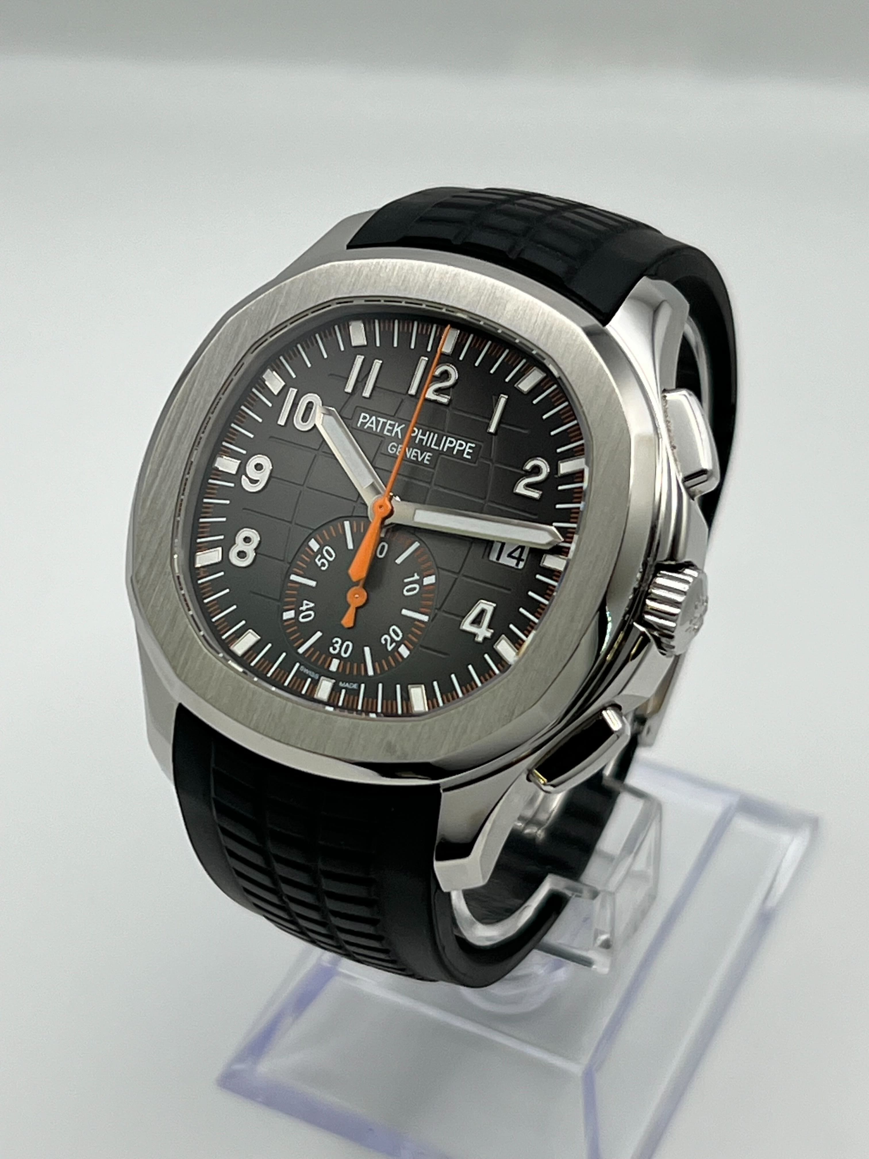 Patek Philippe Aquanaut Chronograph 5968A-001 Stainless Steel Black Dial